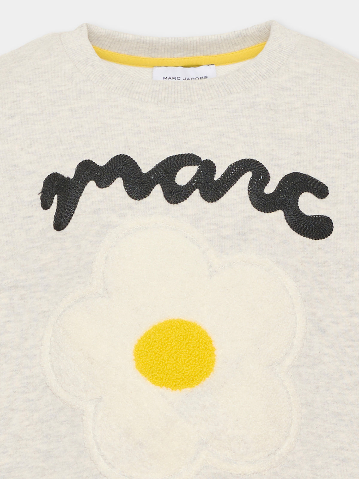 Felpa girocollo grigia per bambina,Marc Jacobs,W61009 A18