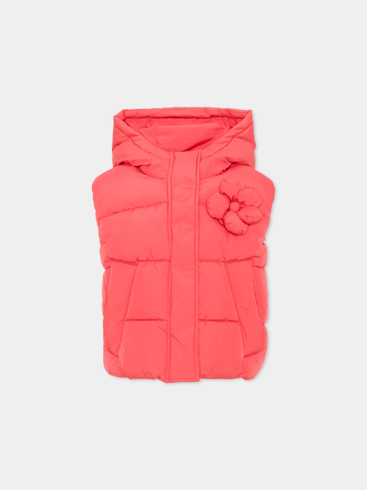 Gilet rosa per bambina con fiore,Marc Jacobs,W61013 98A