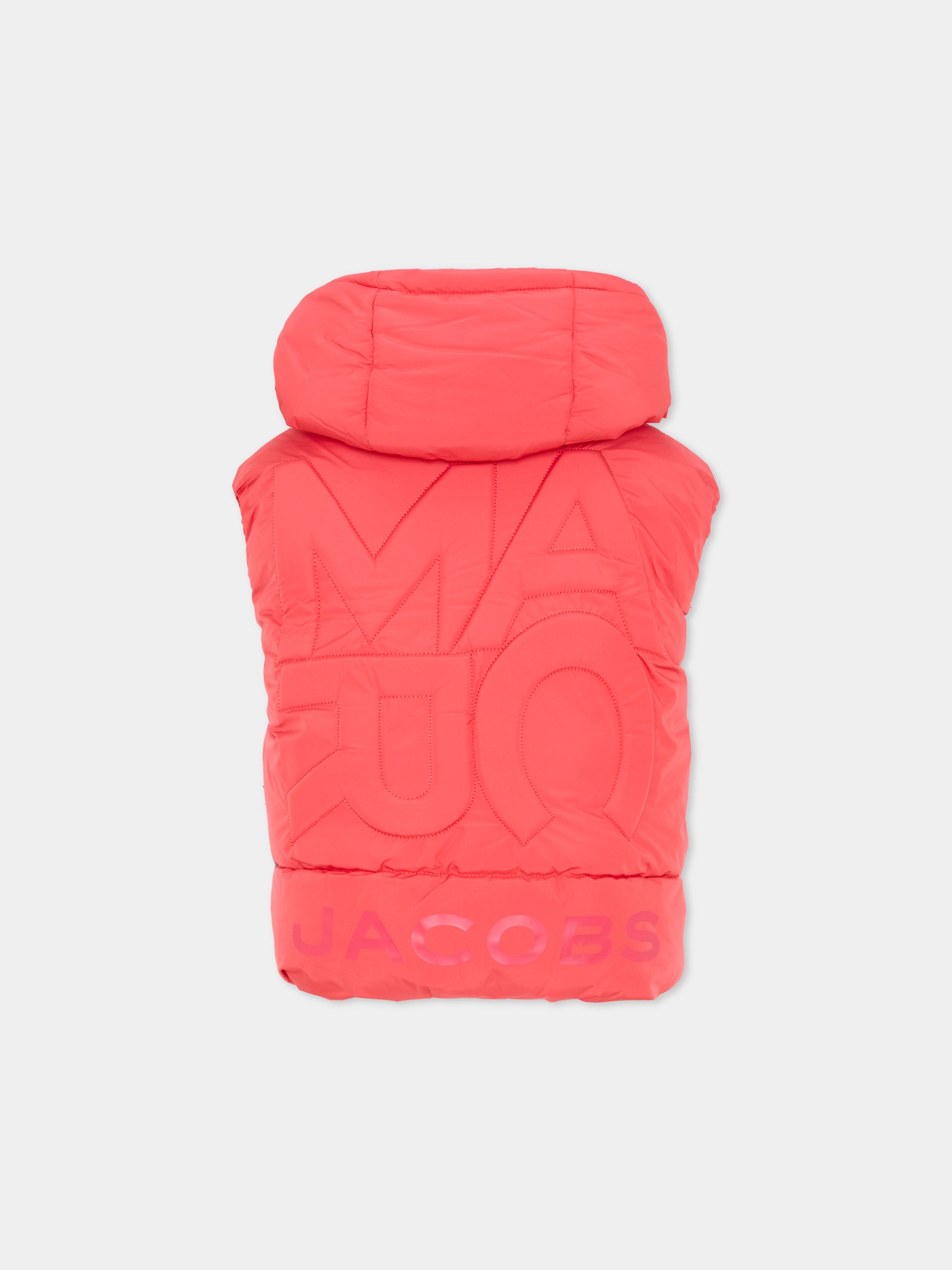 Gilet rosa per bambina con fiore,Marc Jacobs,W61013 98A