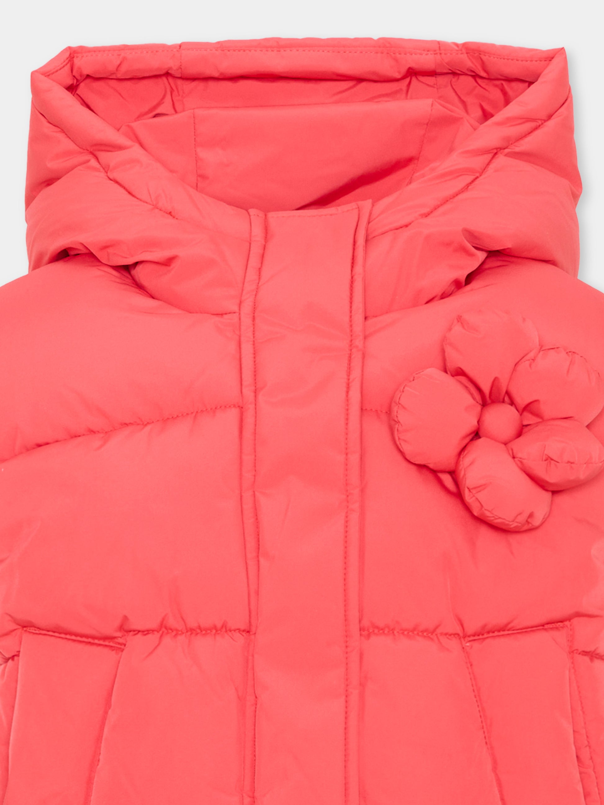 Gilet rosa per bambina con fiore,Marc Jacobs,W61013 98A