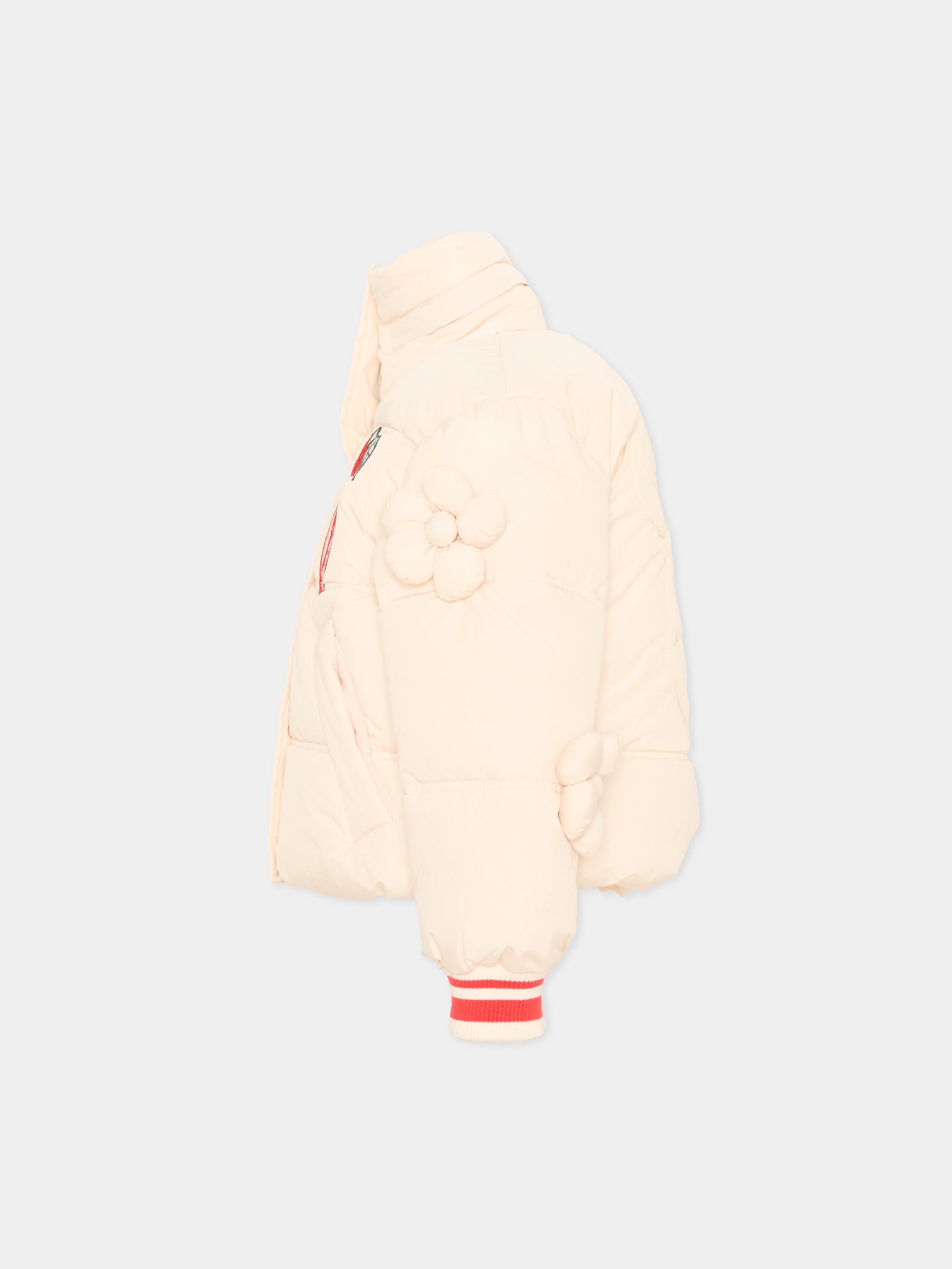 Piumino avorio per bambina con patch,Marc Jacobs,W61024 148
