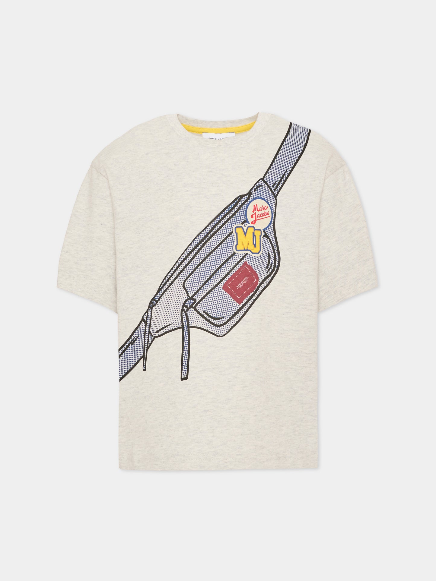 T-shirt a manica corta grigia per bambino con stampa,Marc Jacobs,W61033 A18