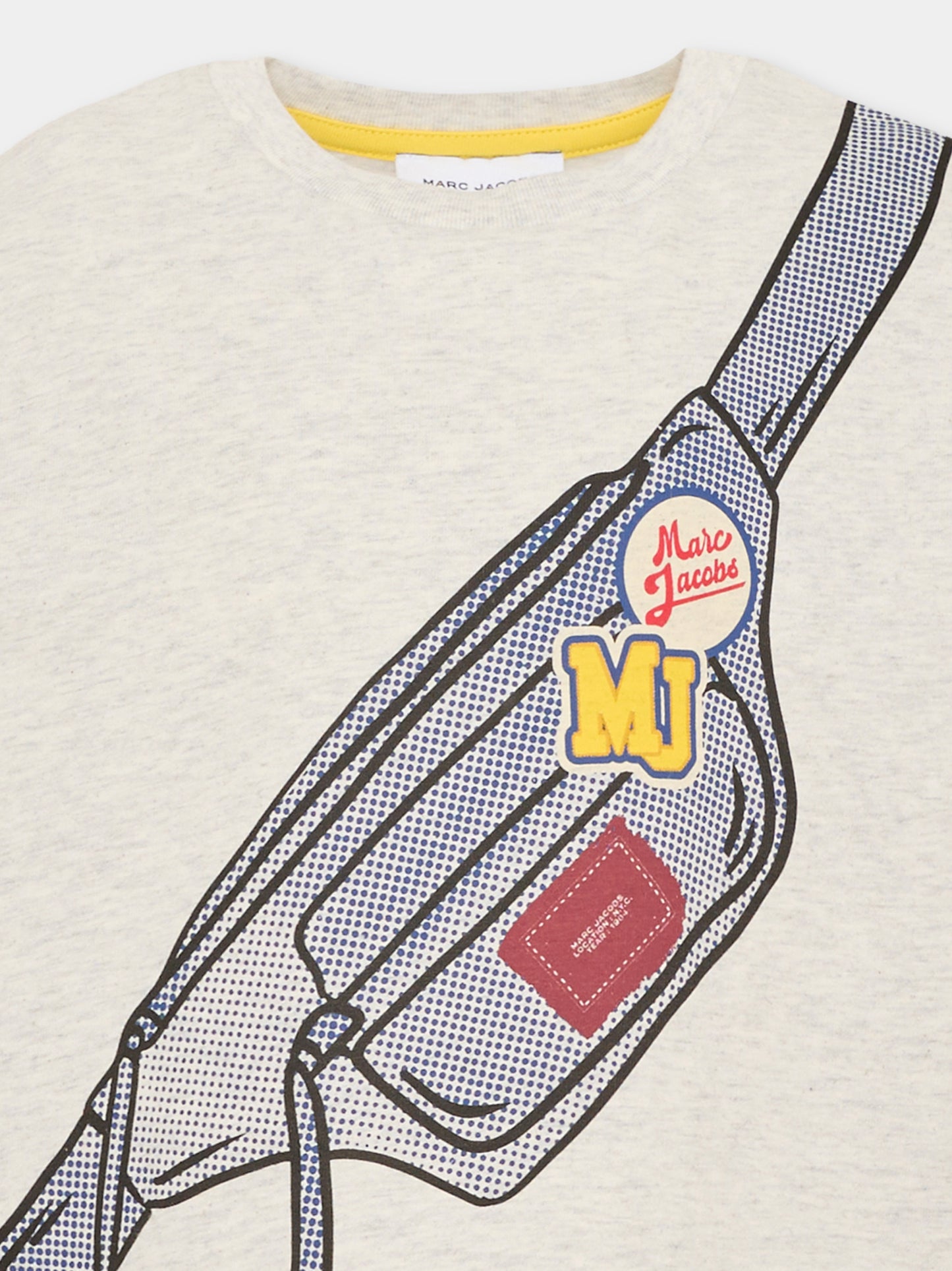 T-shirt a manica corta grigia per bambino con stampa,Marc Jacobs,W61033 A18