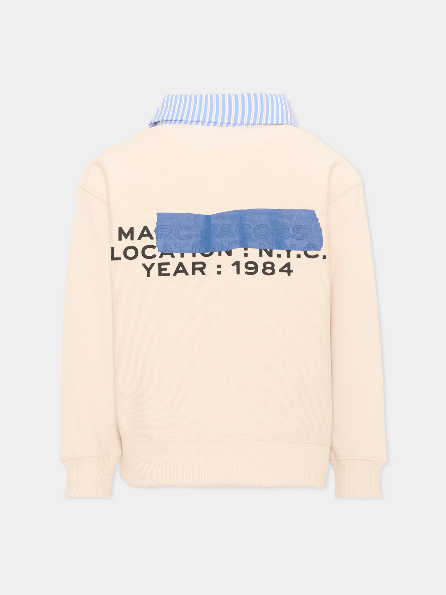 Polo a manica lunga avorio con logo,Marc Jacobs,W61038 24B