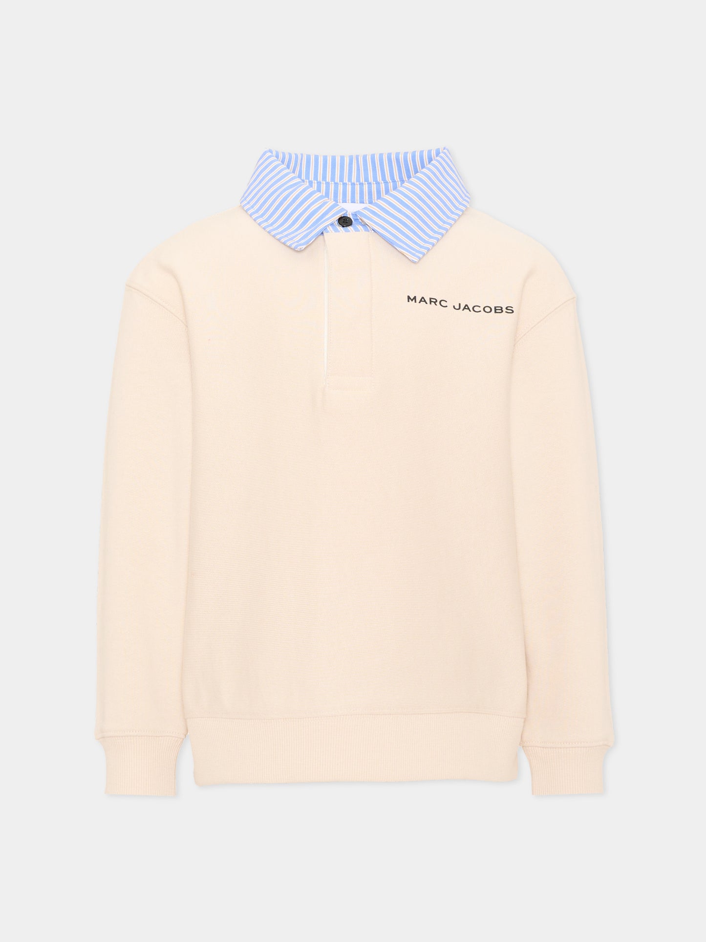 Polo a manica lunga avorio con logo,Marc Jacobs,W61038 24B