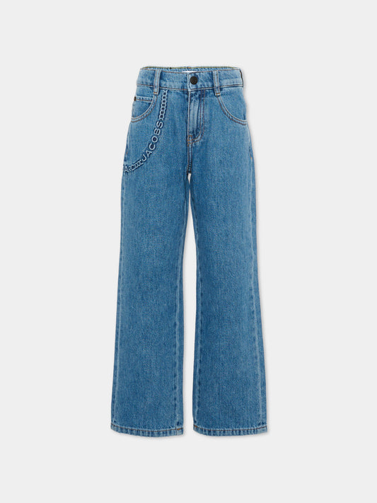 Jeans denim per bambino con logo,Marc Jacobs,W61053 Z10