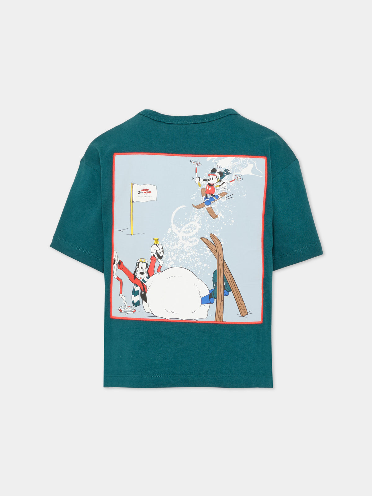 T-shirt a manica corta verde per bambino con stampa,Marc Jacobs,W61065 668