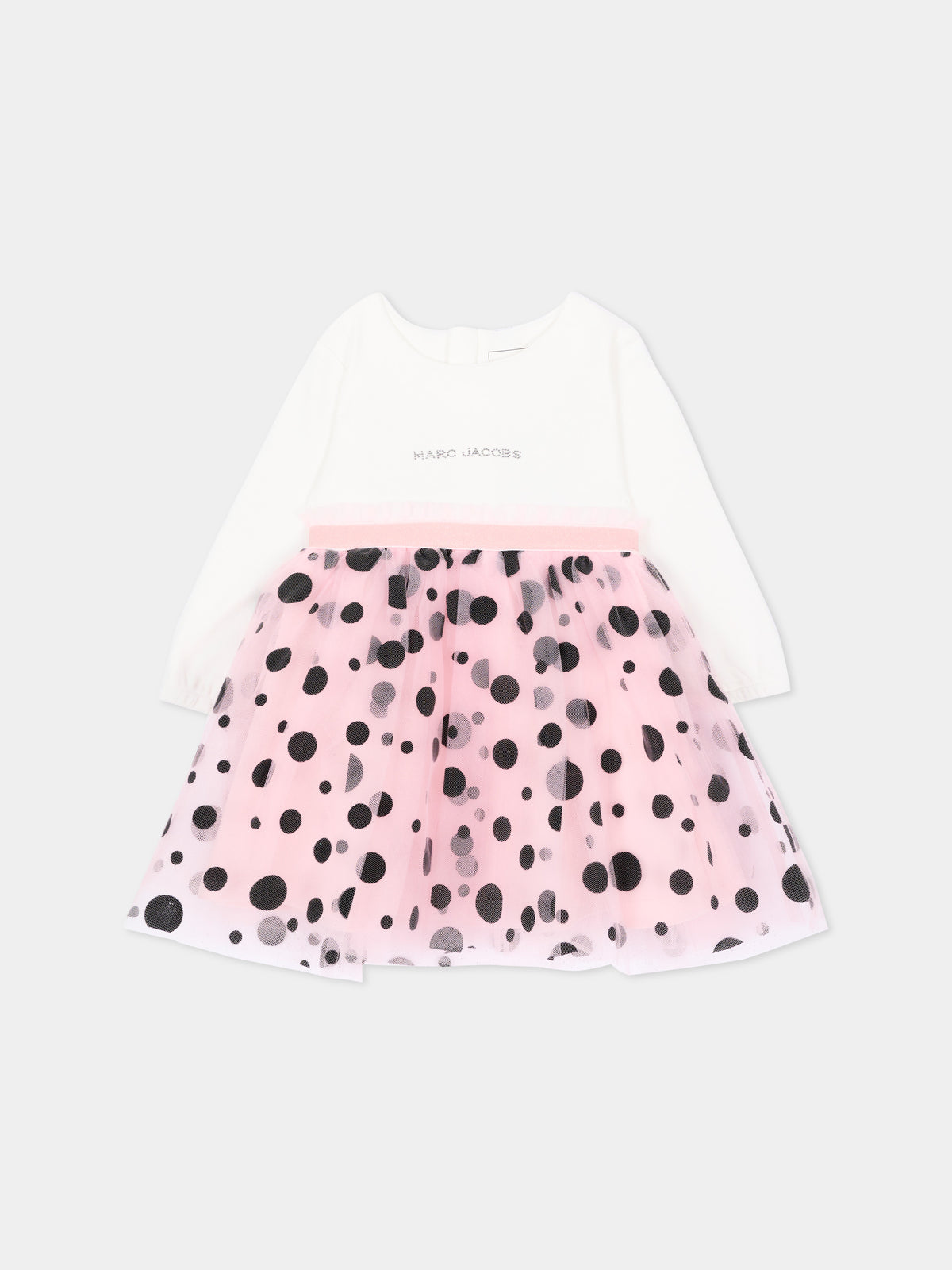 Abito elegante rosa per neonata a pois,Marc Jacobs,W61077 43M