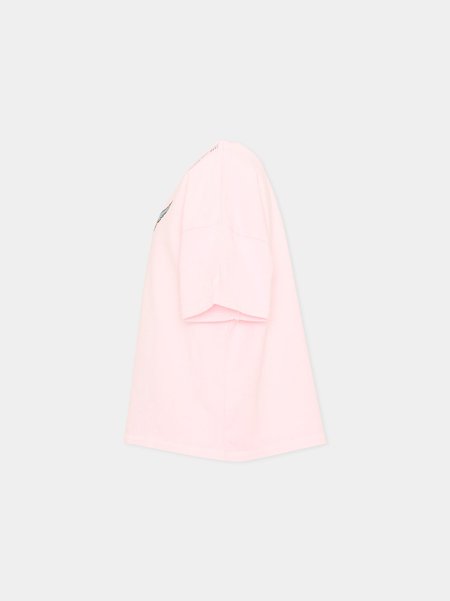 T-shirt rosa per bambina con logo,Zadig & Voltaire Kids,X60791 44A
