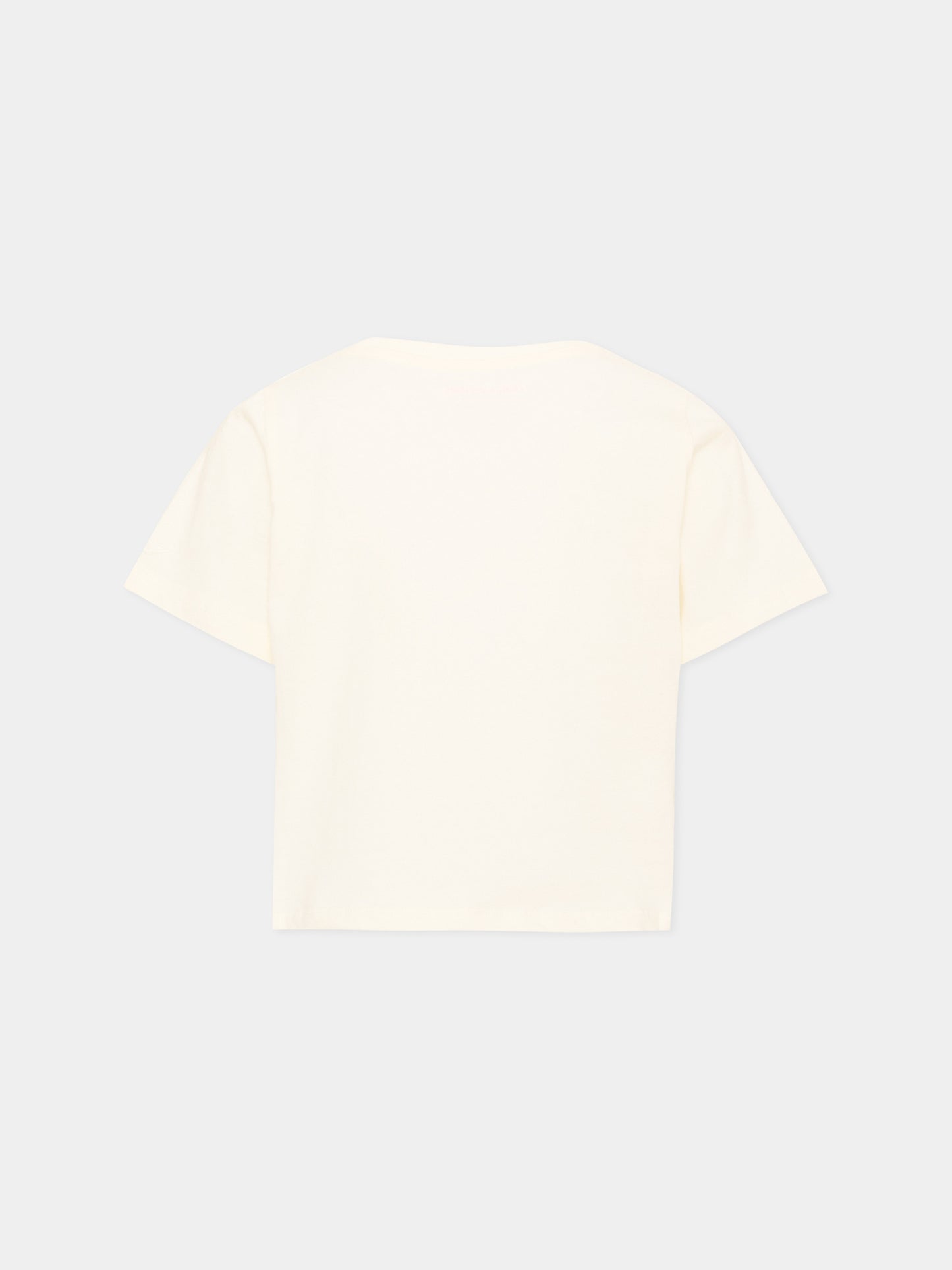T-shirt avorio per bambina con logo,Zadig & Voltaire Kids,X60793 195