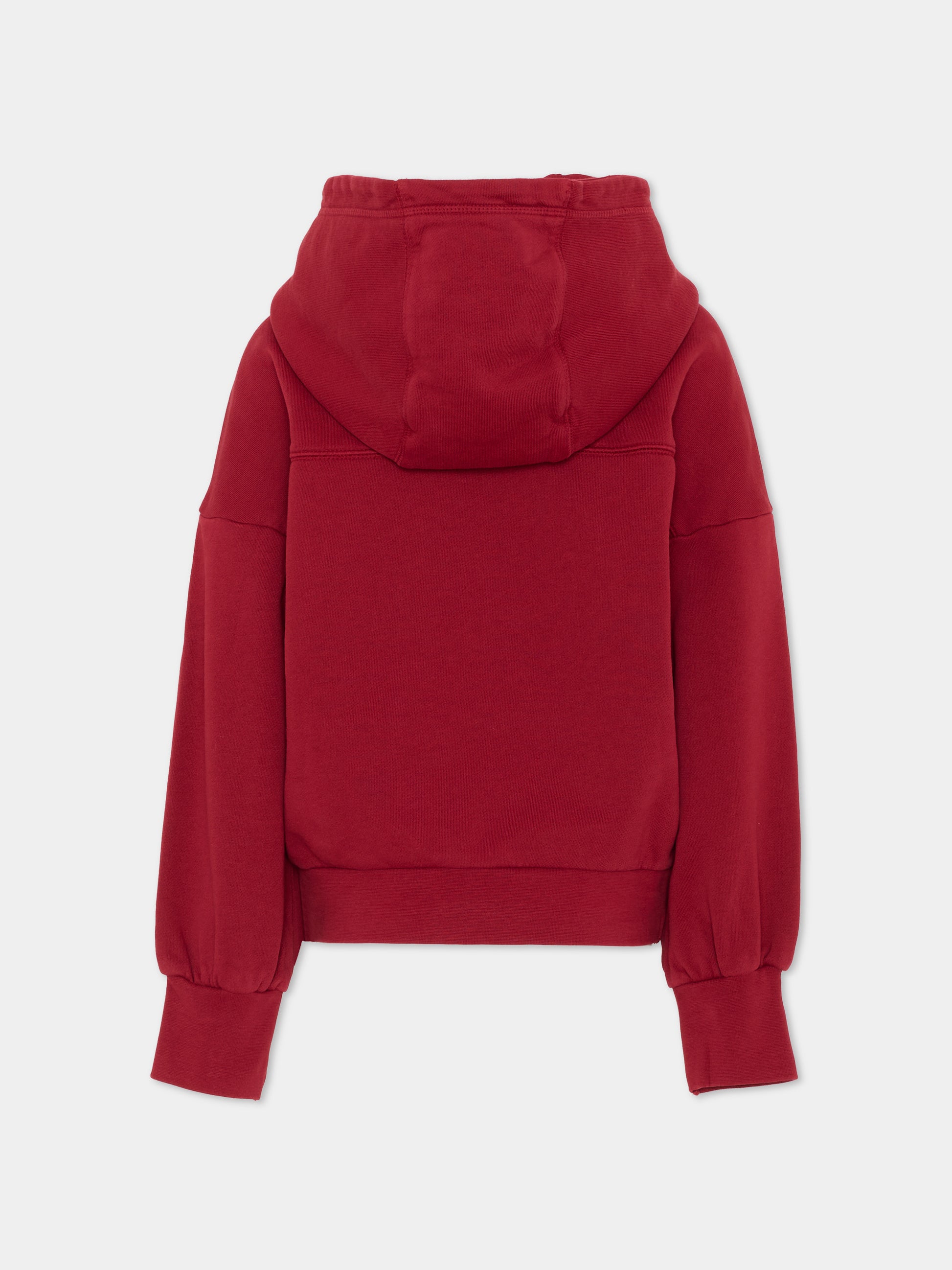 Felpa bordeaux per bambina con logo e strass,Zadig & Voltaire Kids,X60801 954