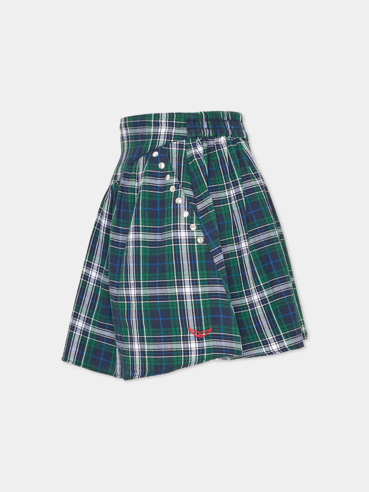 Gonna multicolor per bambina tartan,Zadig & Voltaire Kids,X60818 66H