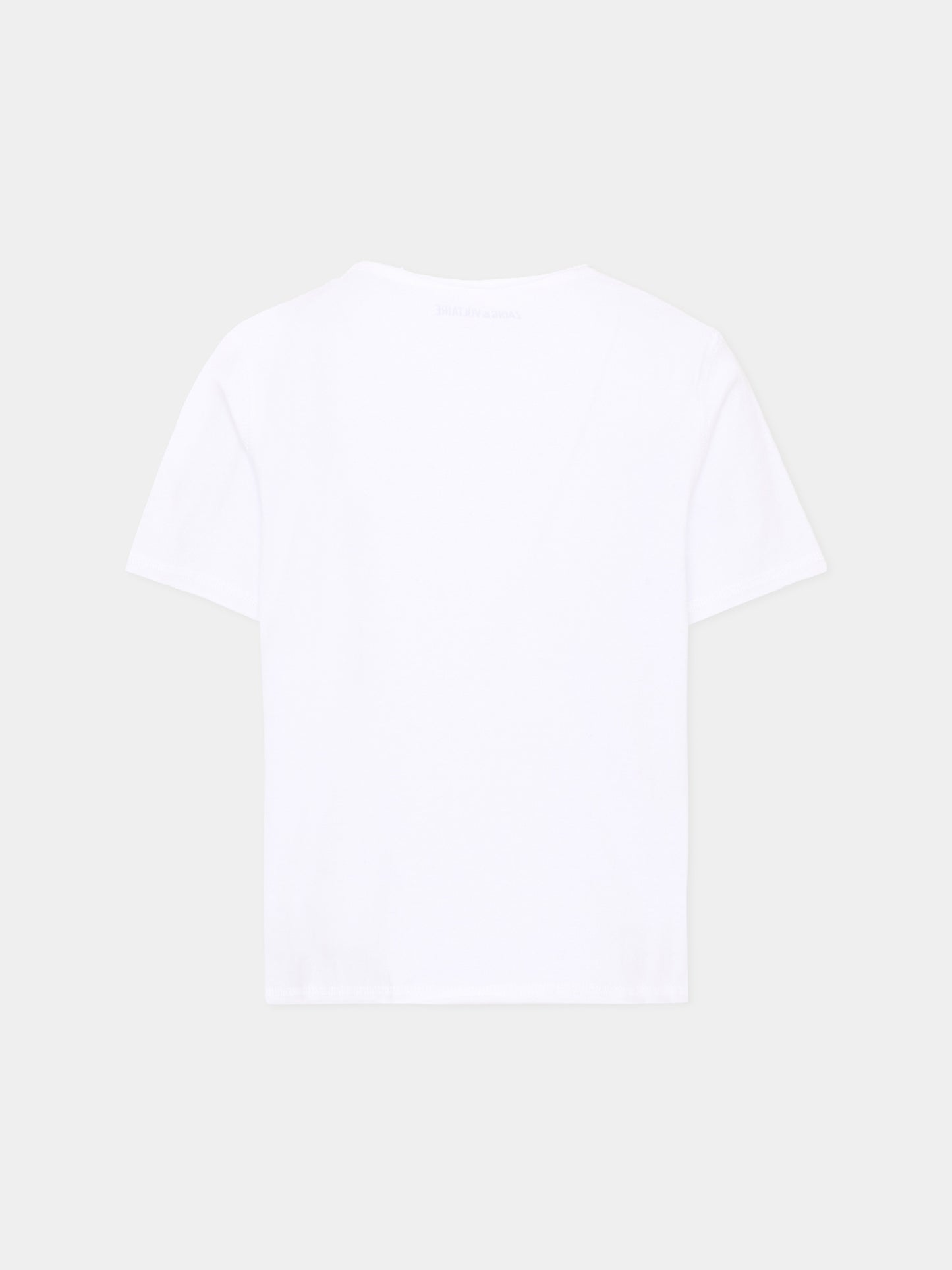 T-shirt bianca per bambino con logo,Zadig & Voltaire Kids,X60840 10P