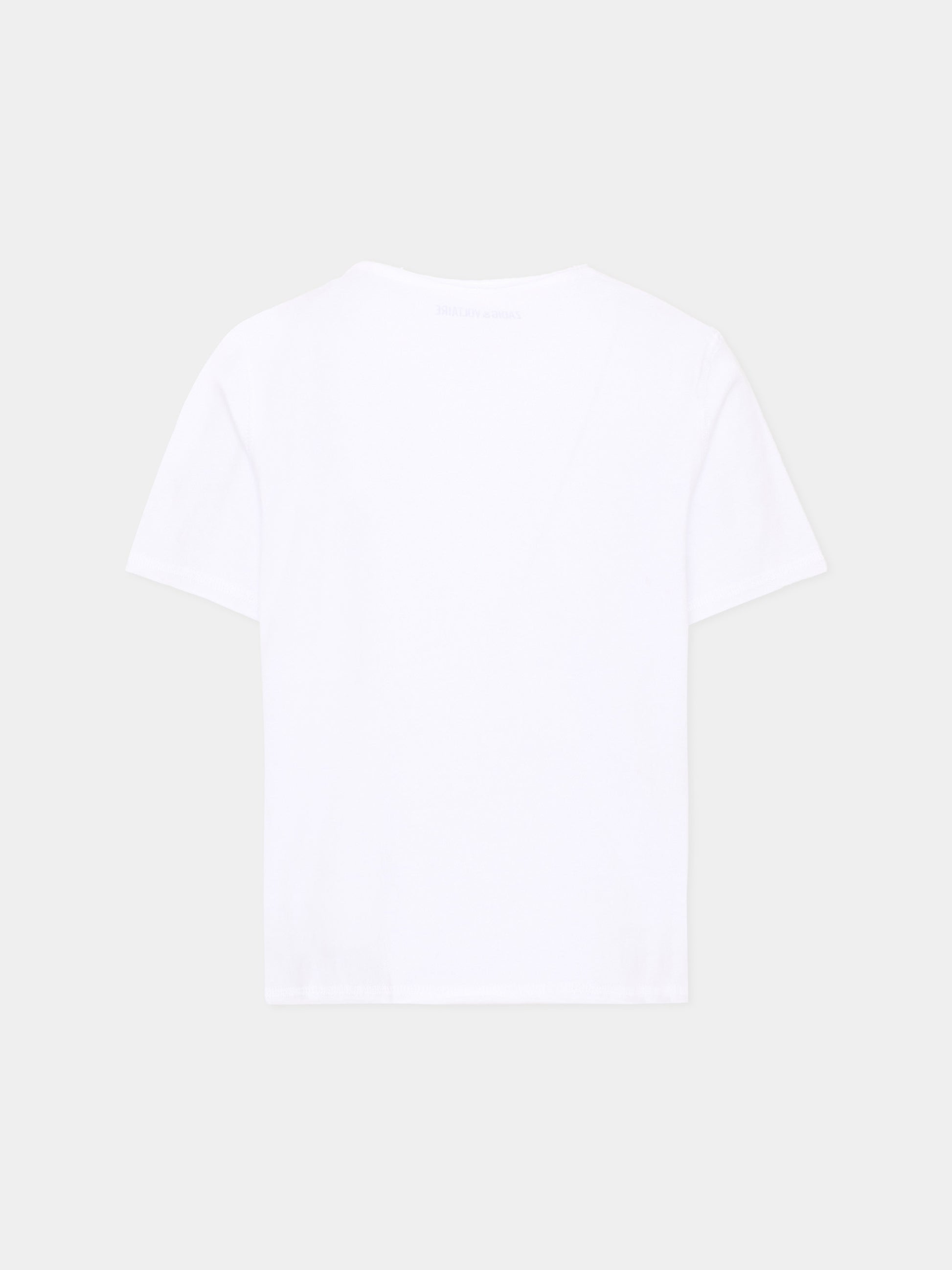 T-shirt bianca per bambino con logo,Zadig & Voltaire Kids,X60840 10P