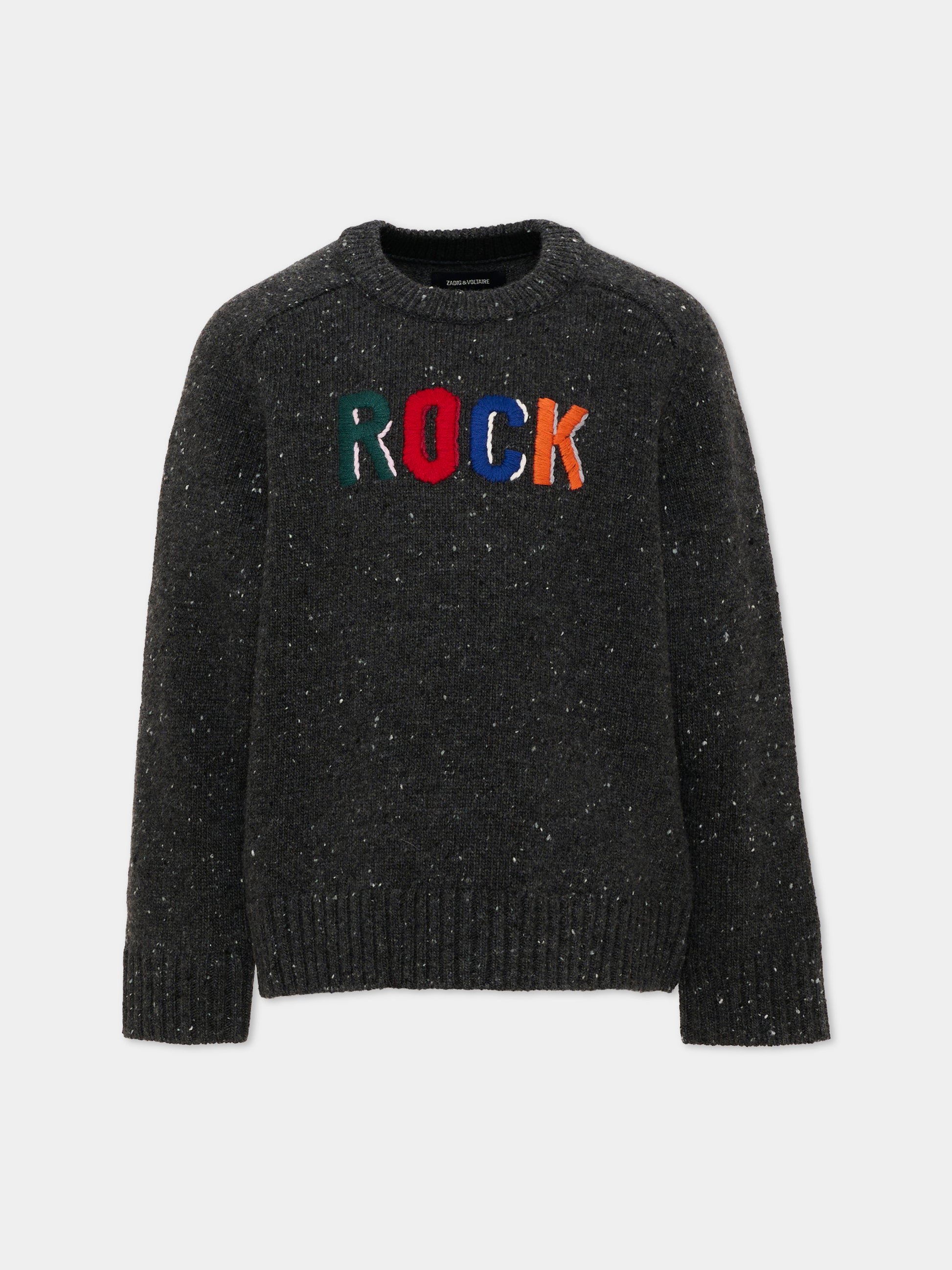 Maglione grigio per bambino con scritta,Zadig & Voltaire Kids,X60851 A48