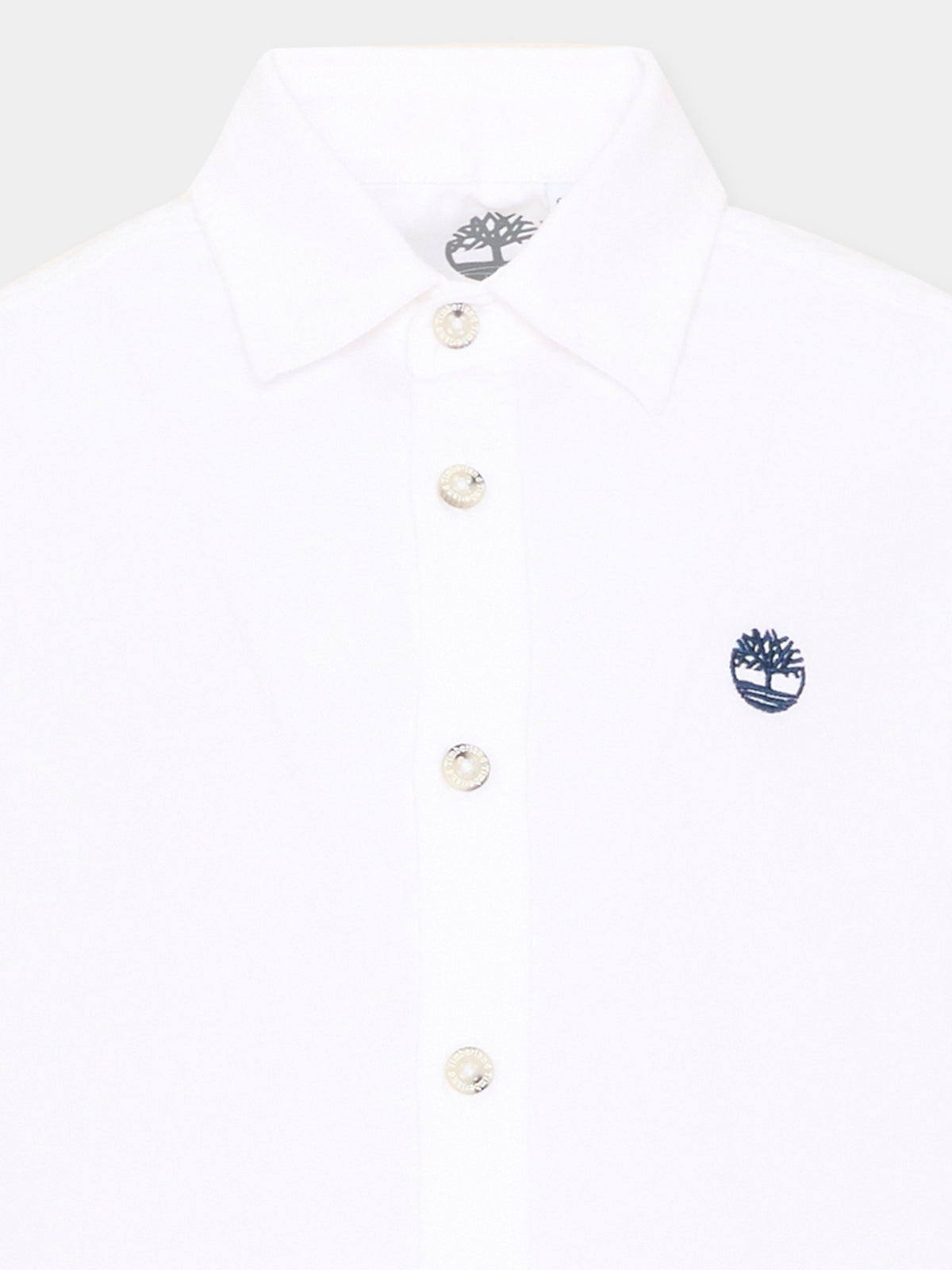 Camicia bianca per bambino con logo,Timberland,T60844 10P