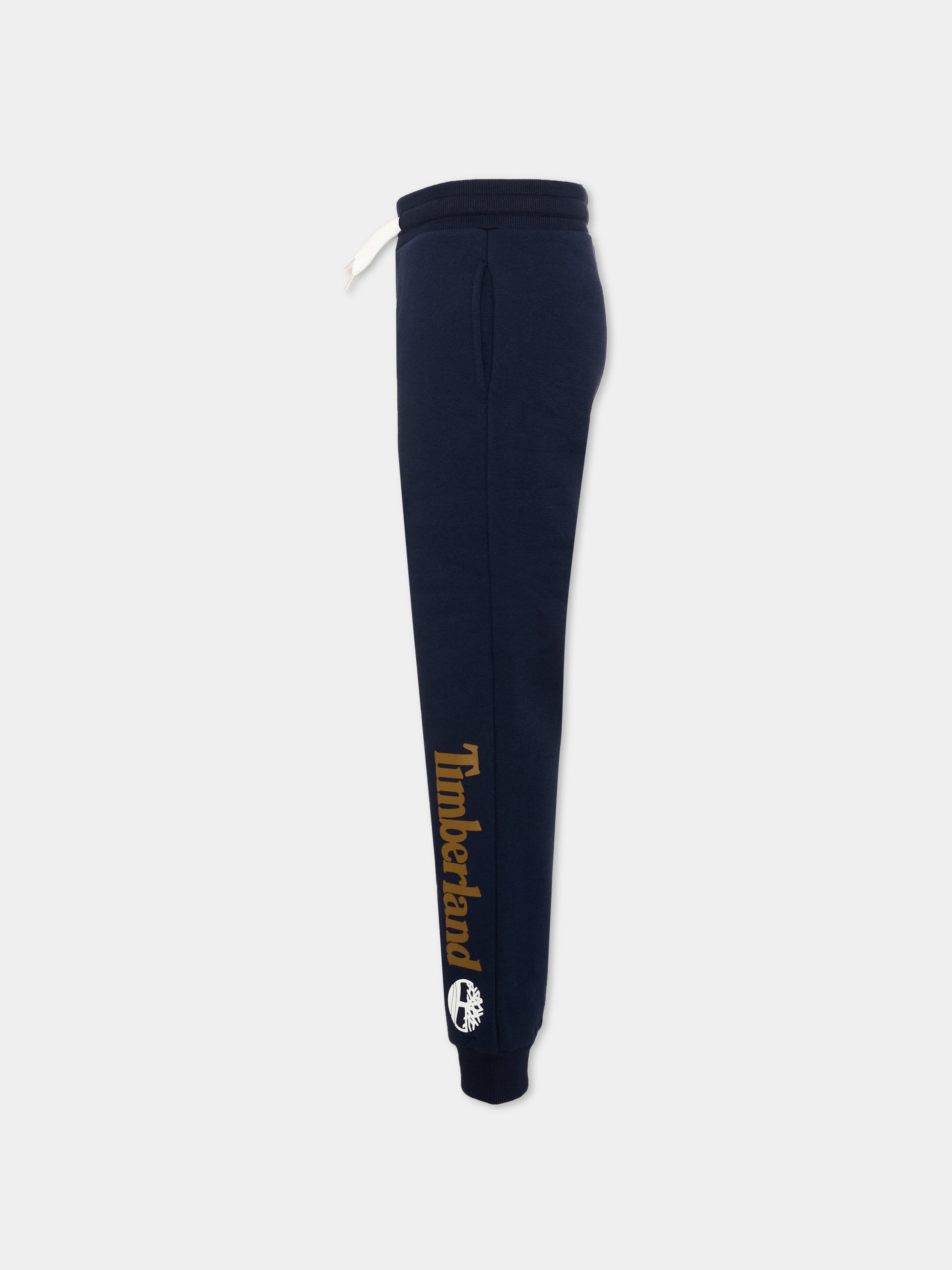 Pantalone blu per bambino con logo,Timberland,T60974 849