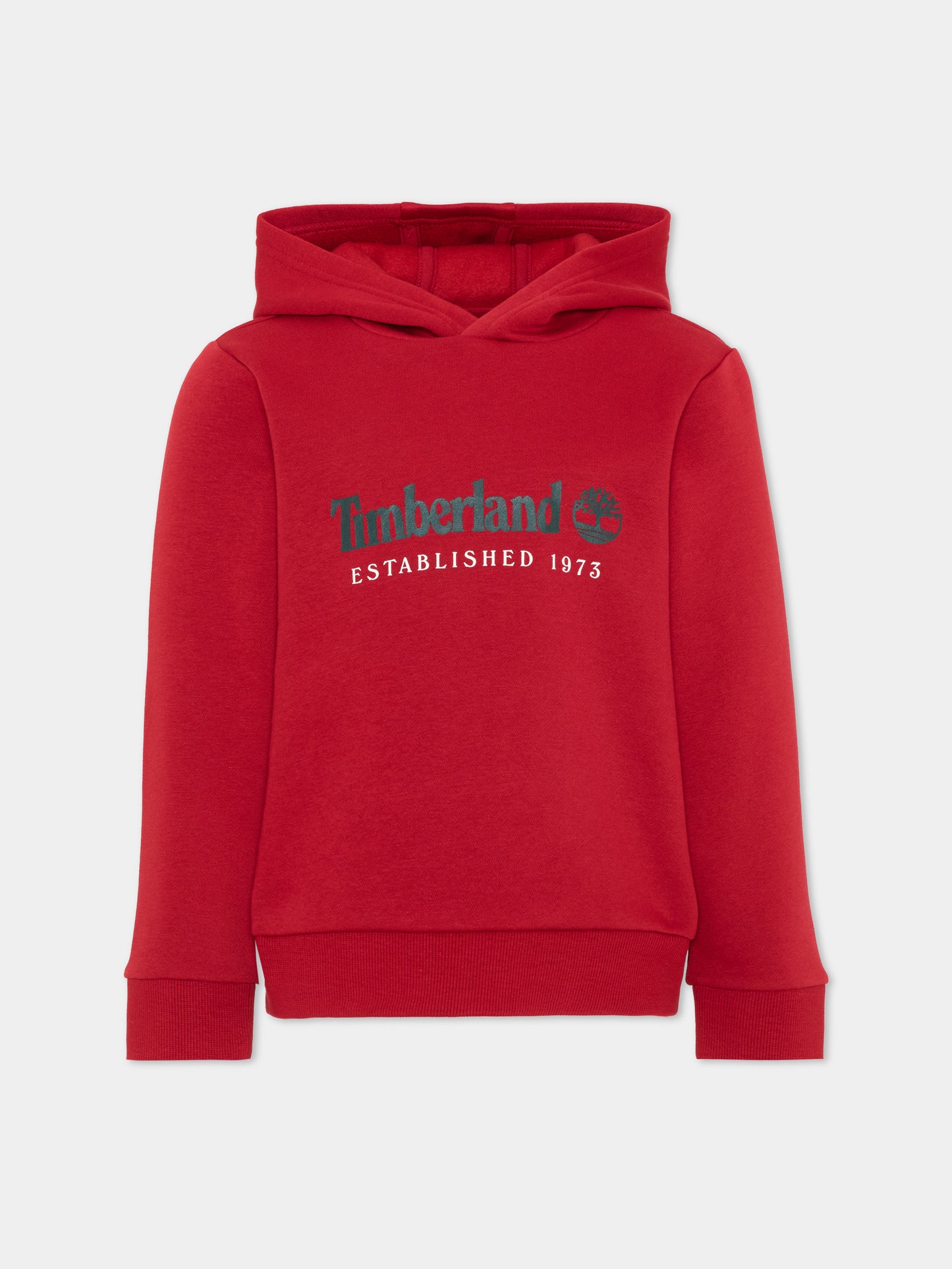 Felpa con cappuccio rossa con logo,Timberland,T60975 974