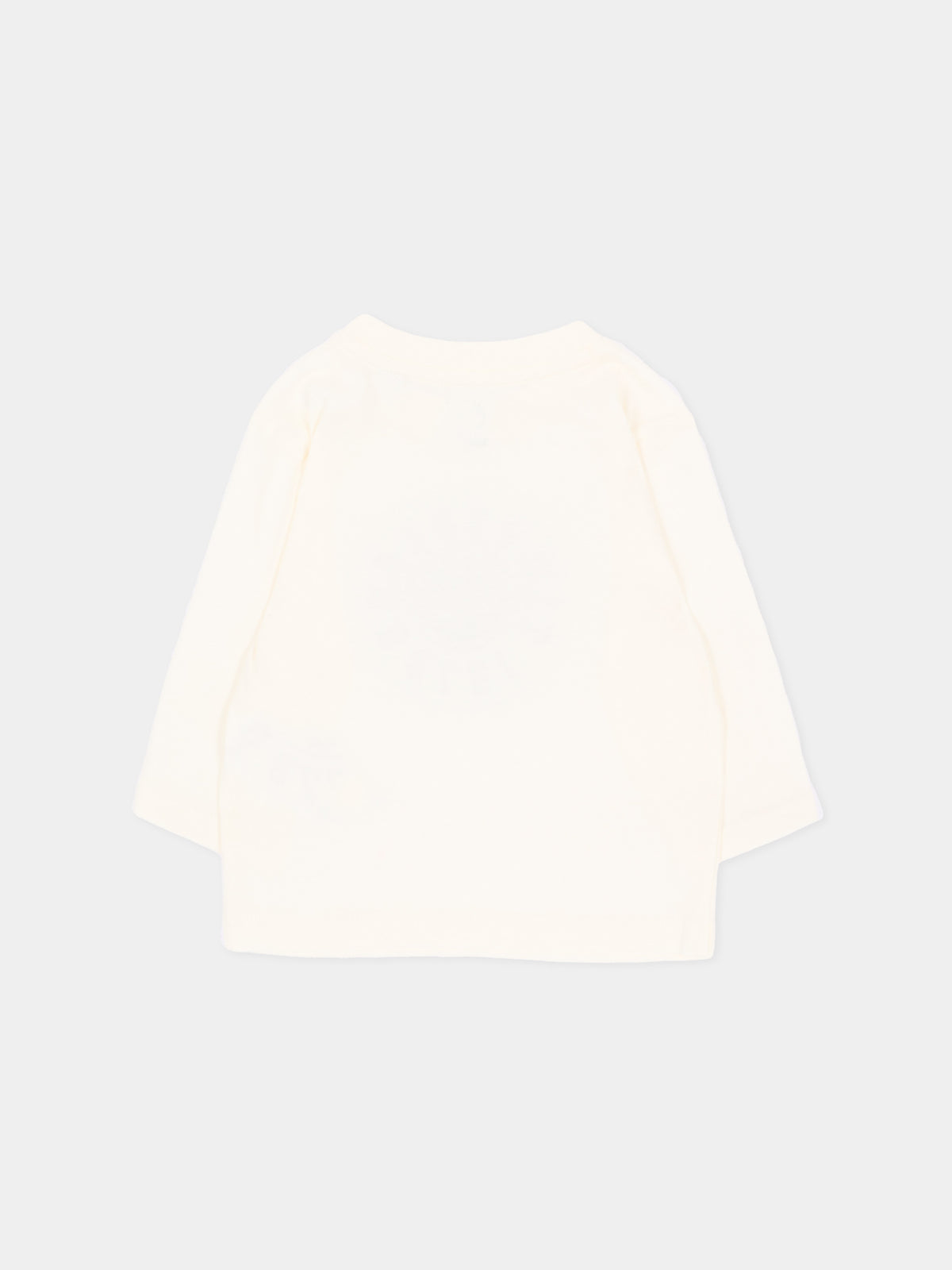 T-shirt a manica lunga avorio con logo,Timberland,T61026 127
