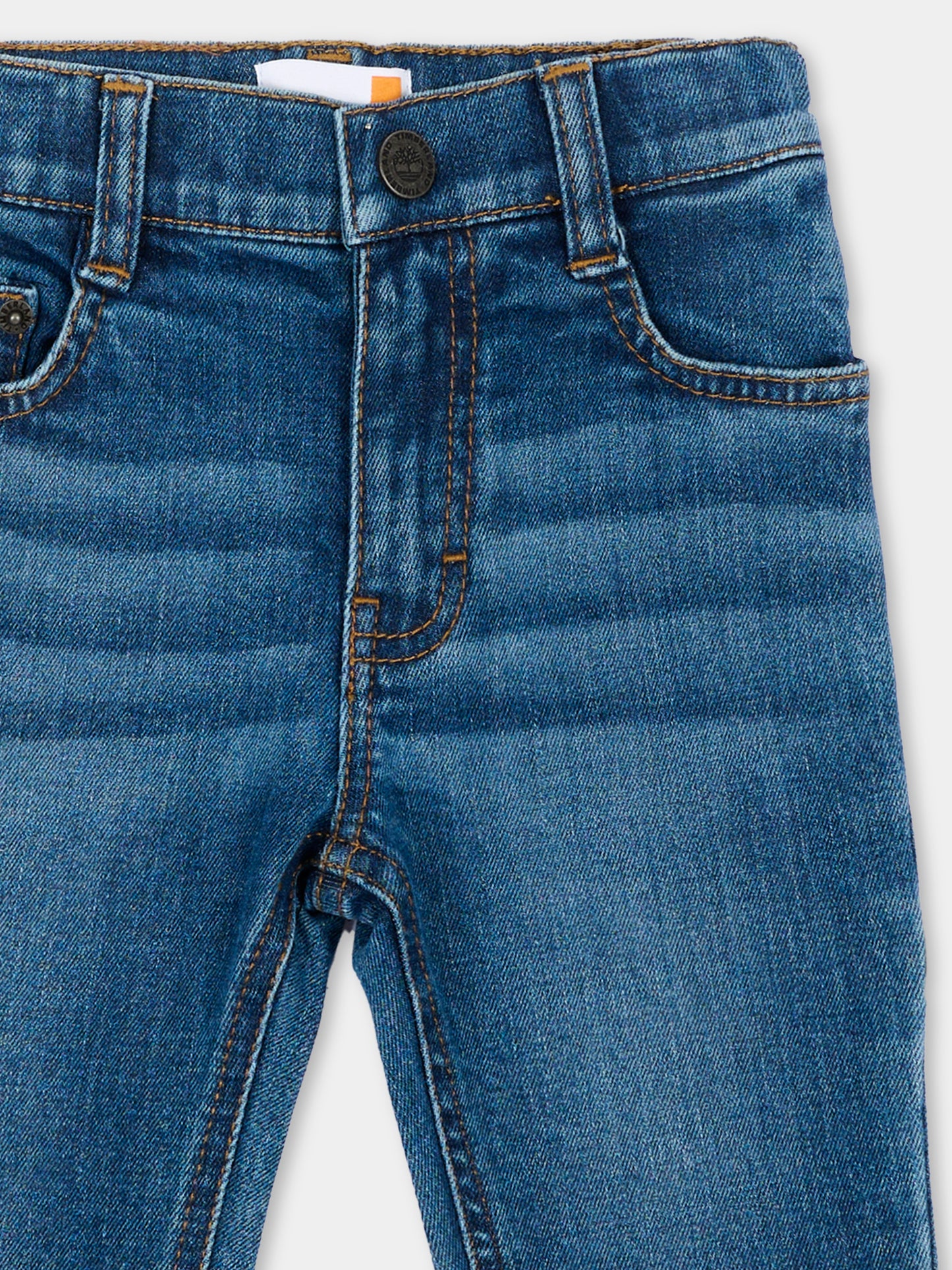 Jeans denim per neonato con patch logo,Timberland,T61033 Z06