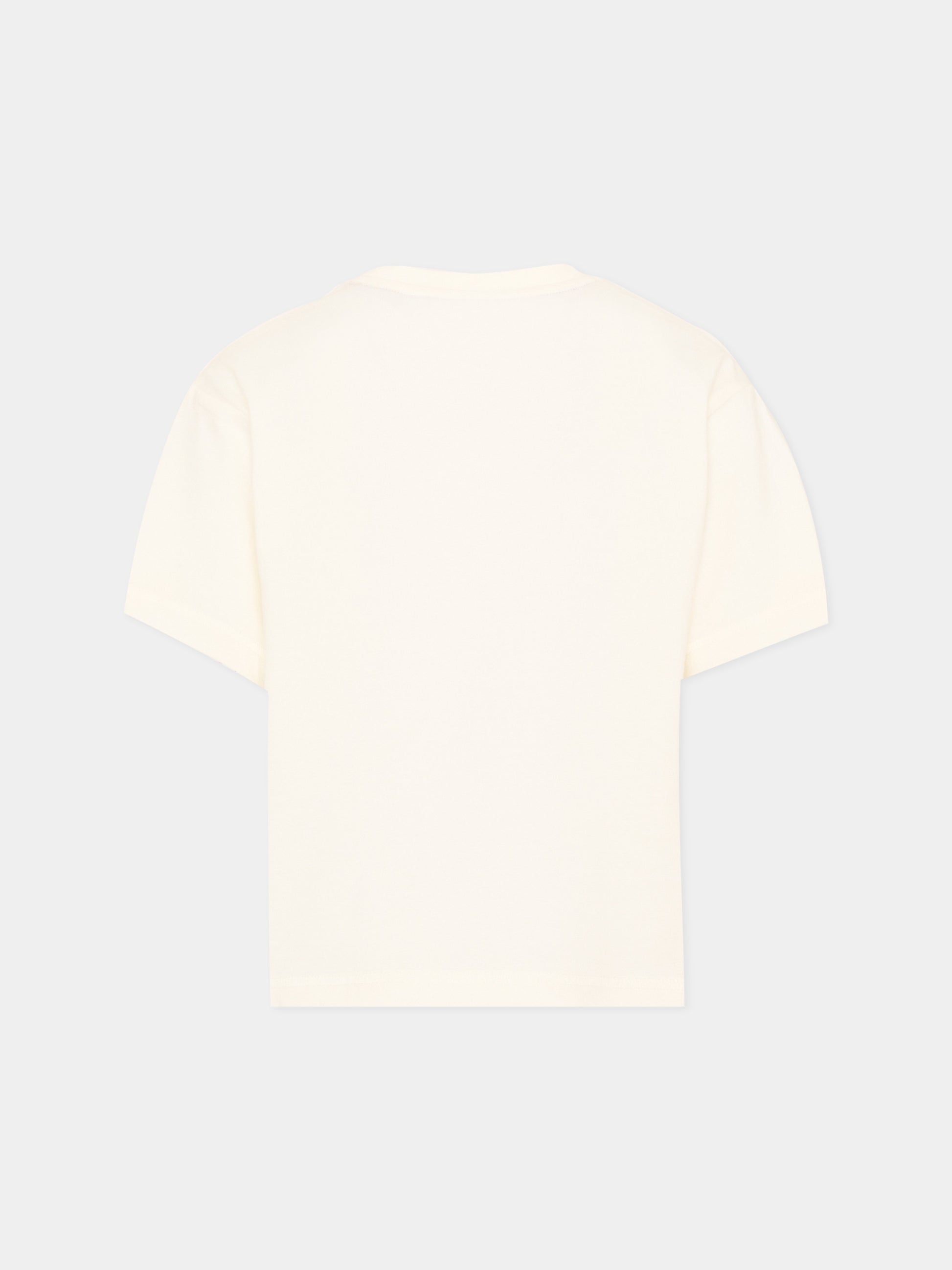 T-Shirt avorio per bambino con logo,Timberland,T61054 127
