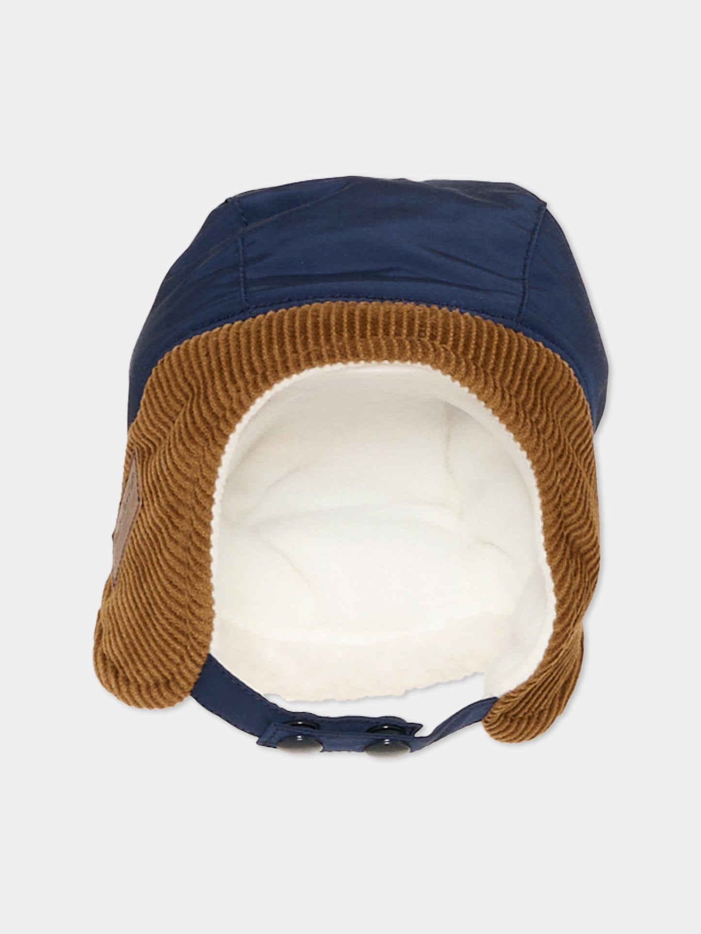 Cappello blu con paraorecchie per neonato,Timberland,T61096 84N