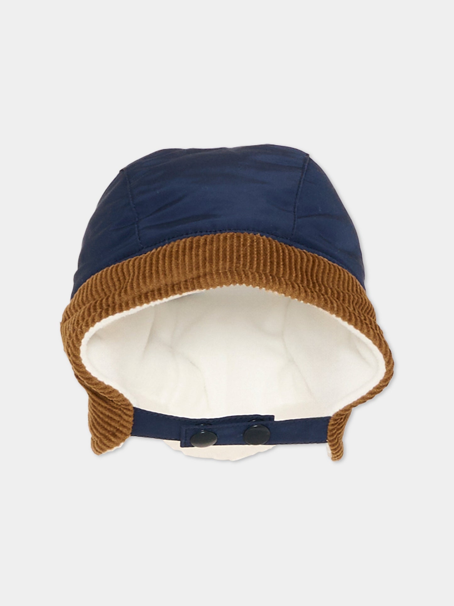 Cappello blu con paraorecchie per neonato,Timberland,T61096 84N
