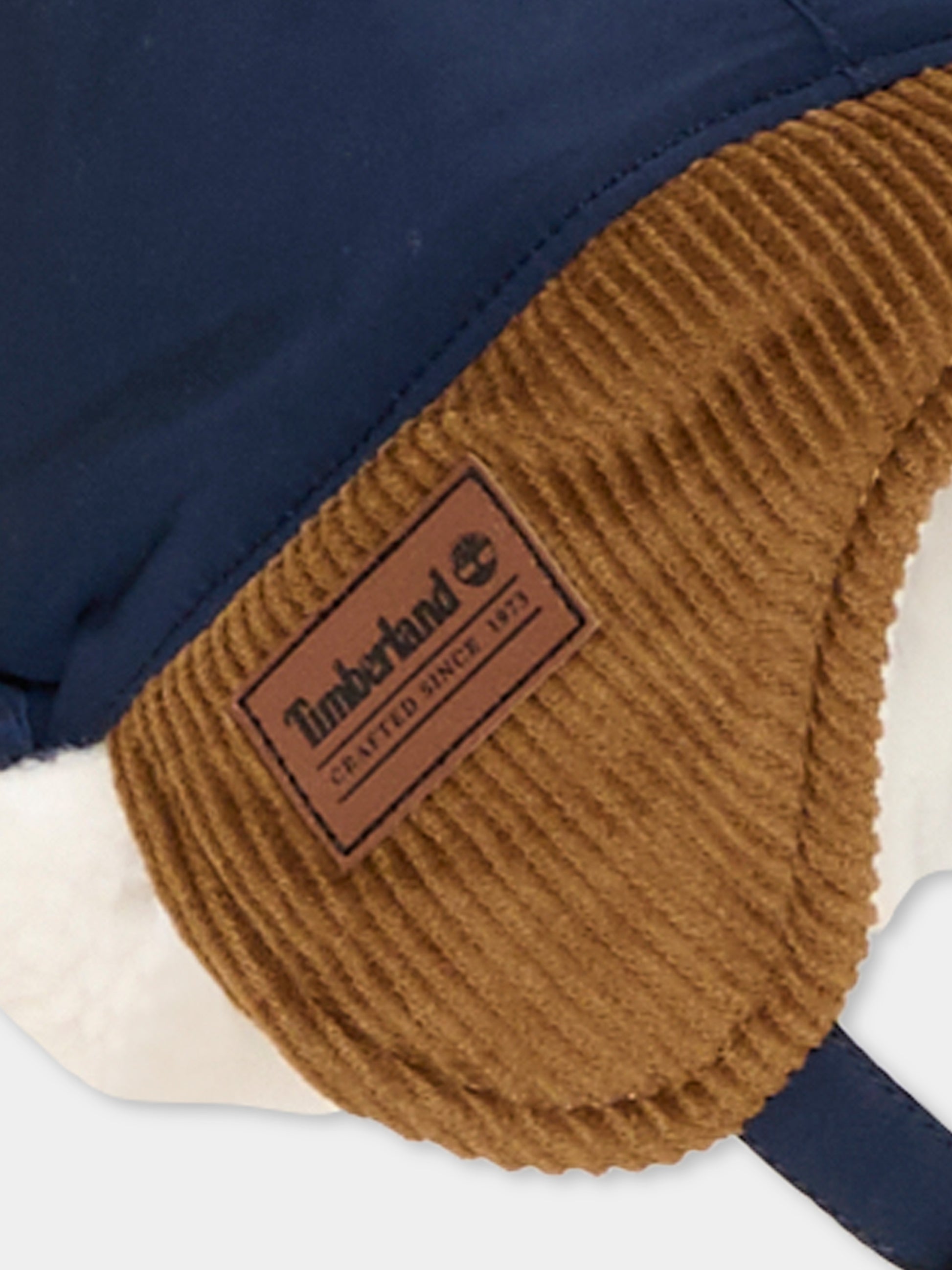 Cappello blu con paraorecchie per neonato,Timberland,T61096 84N