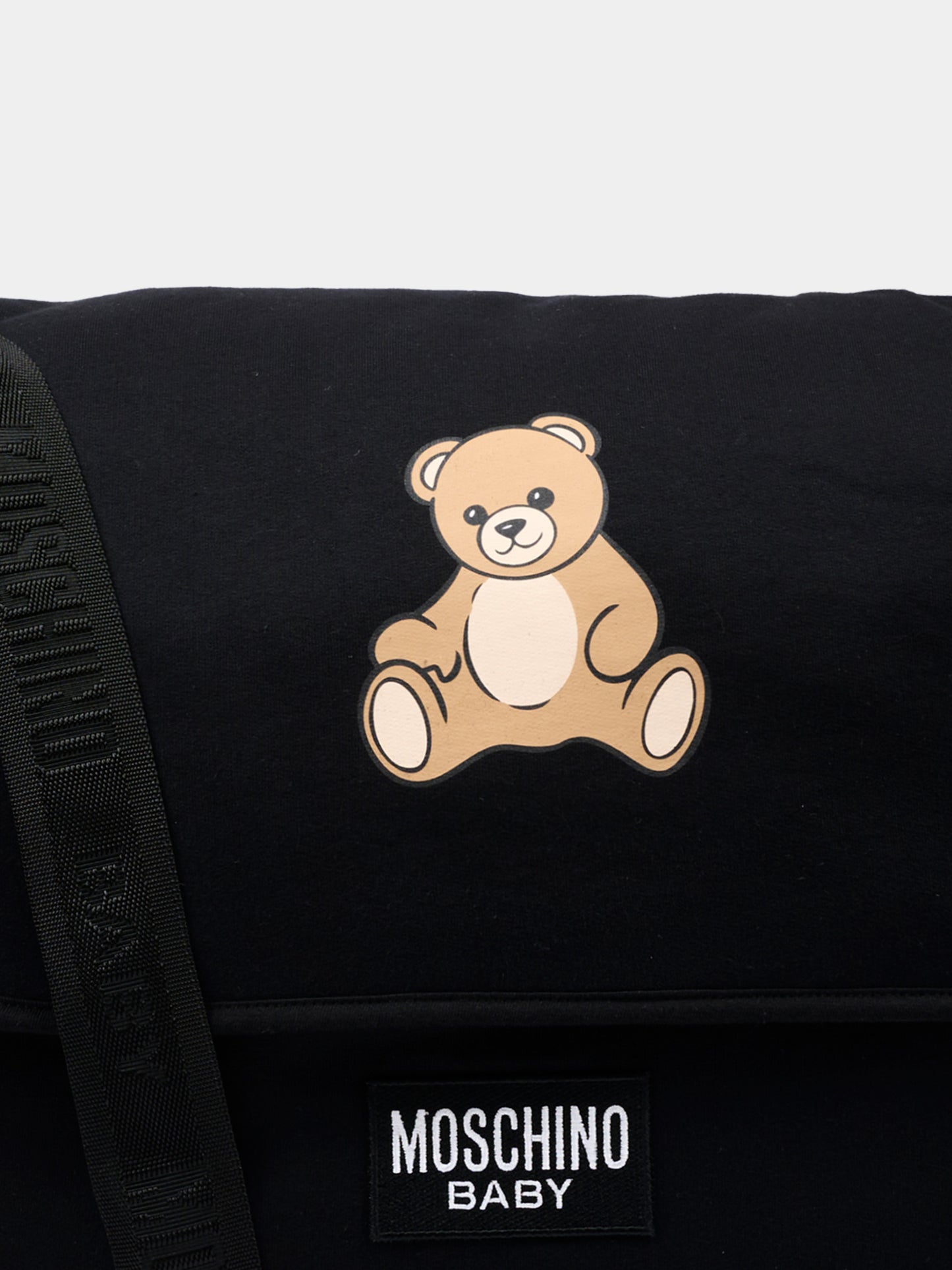 Black mom bag for Baby Boy with Teddy Bear