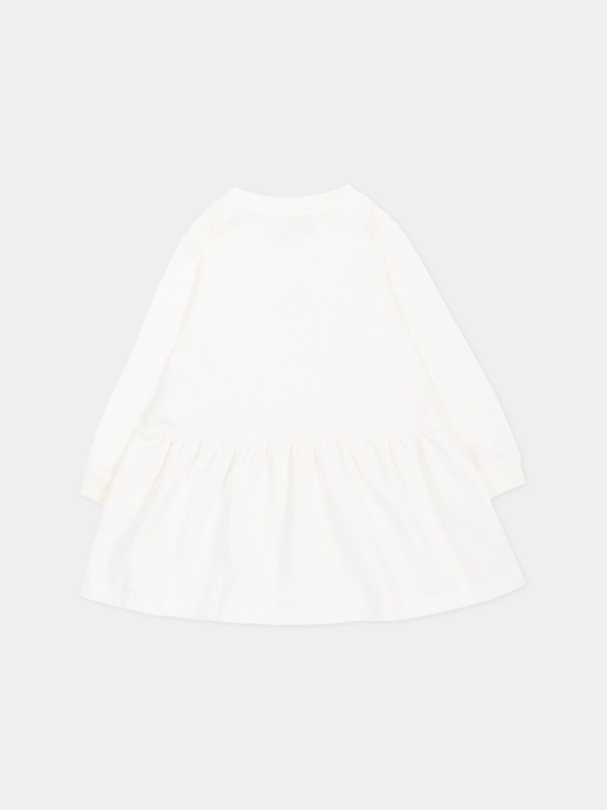 Vestito avorio per neonata con Teddy Bear,Moschino Kids,MDV0DO LCA61 10063