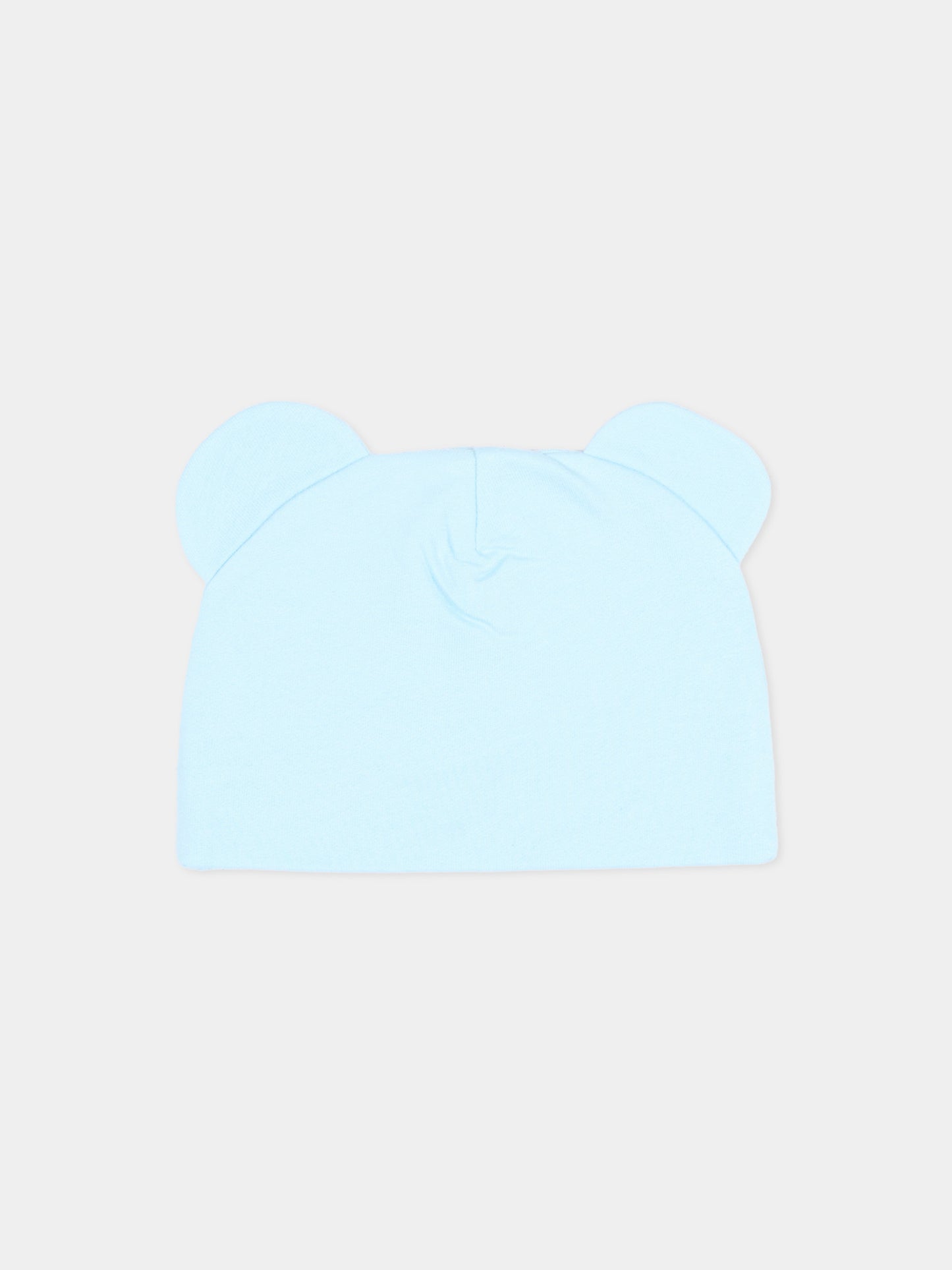 Cappellino azzurro per neonato con Teddy Bear,Moschino Kids,MMX05H LCA40 40304