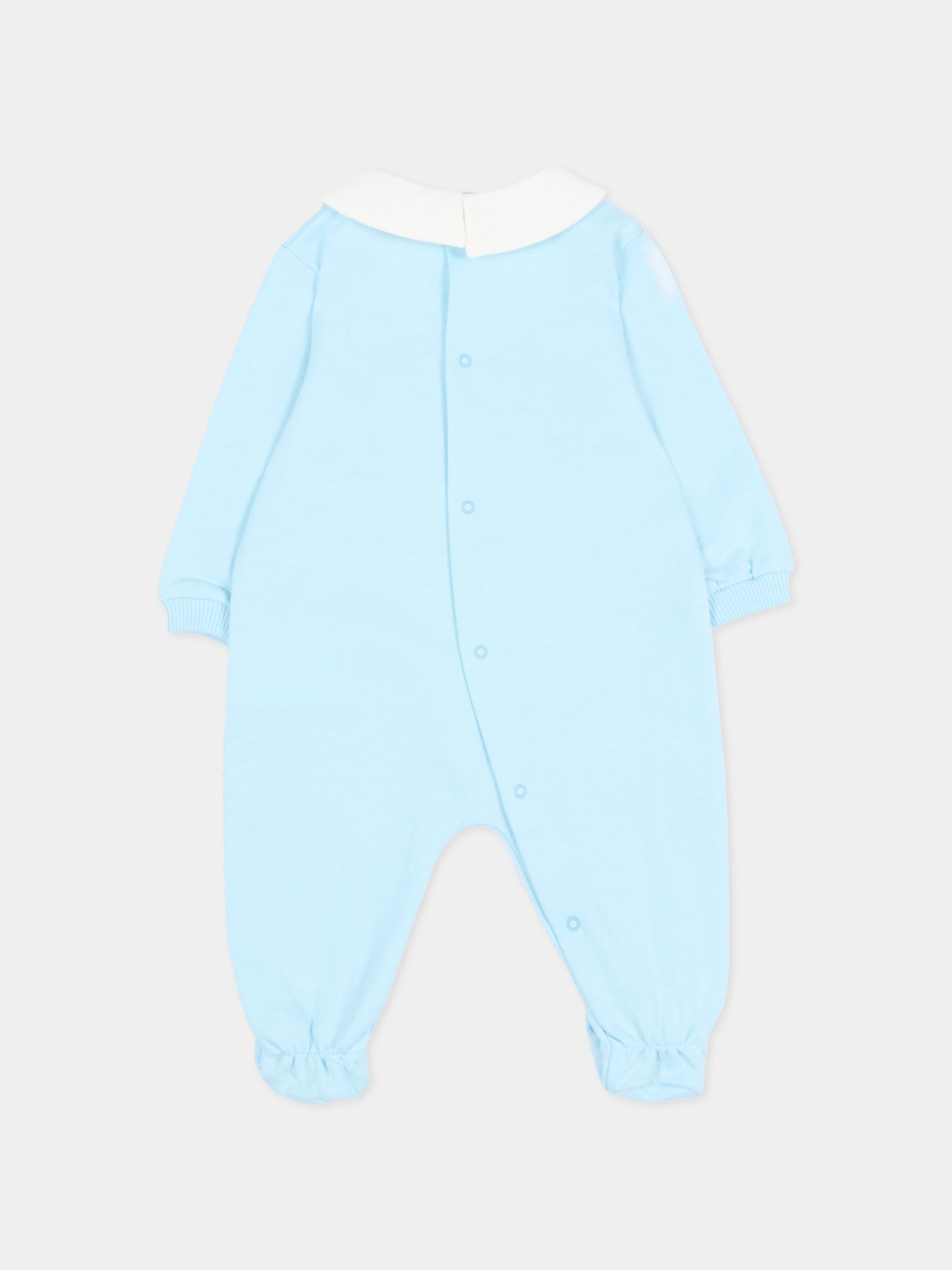 Set tutina azzurra per neonato con Teddy Bear,Moschino Kids,MNY08B LCA40 40304