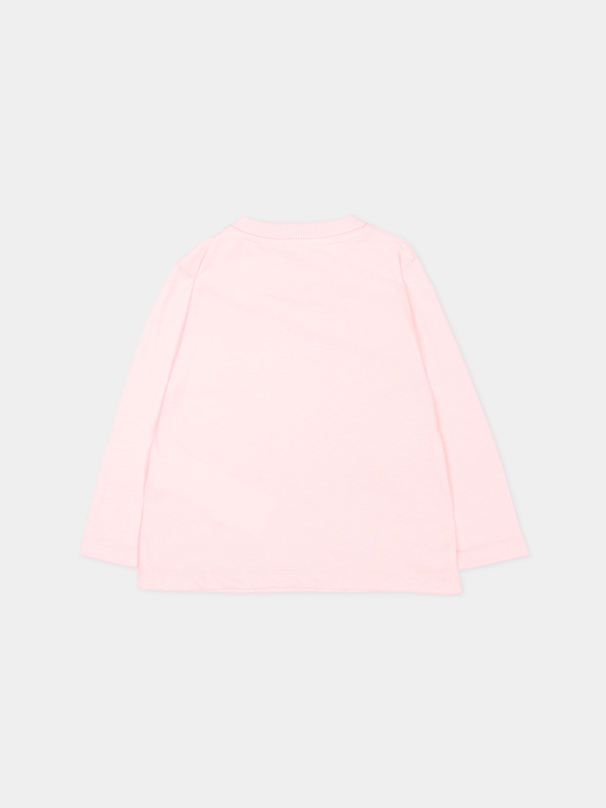 T-Shirt rosa per neonata con Teddy Bear,Moschino Kids,MOO014 LAA20 50209