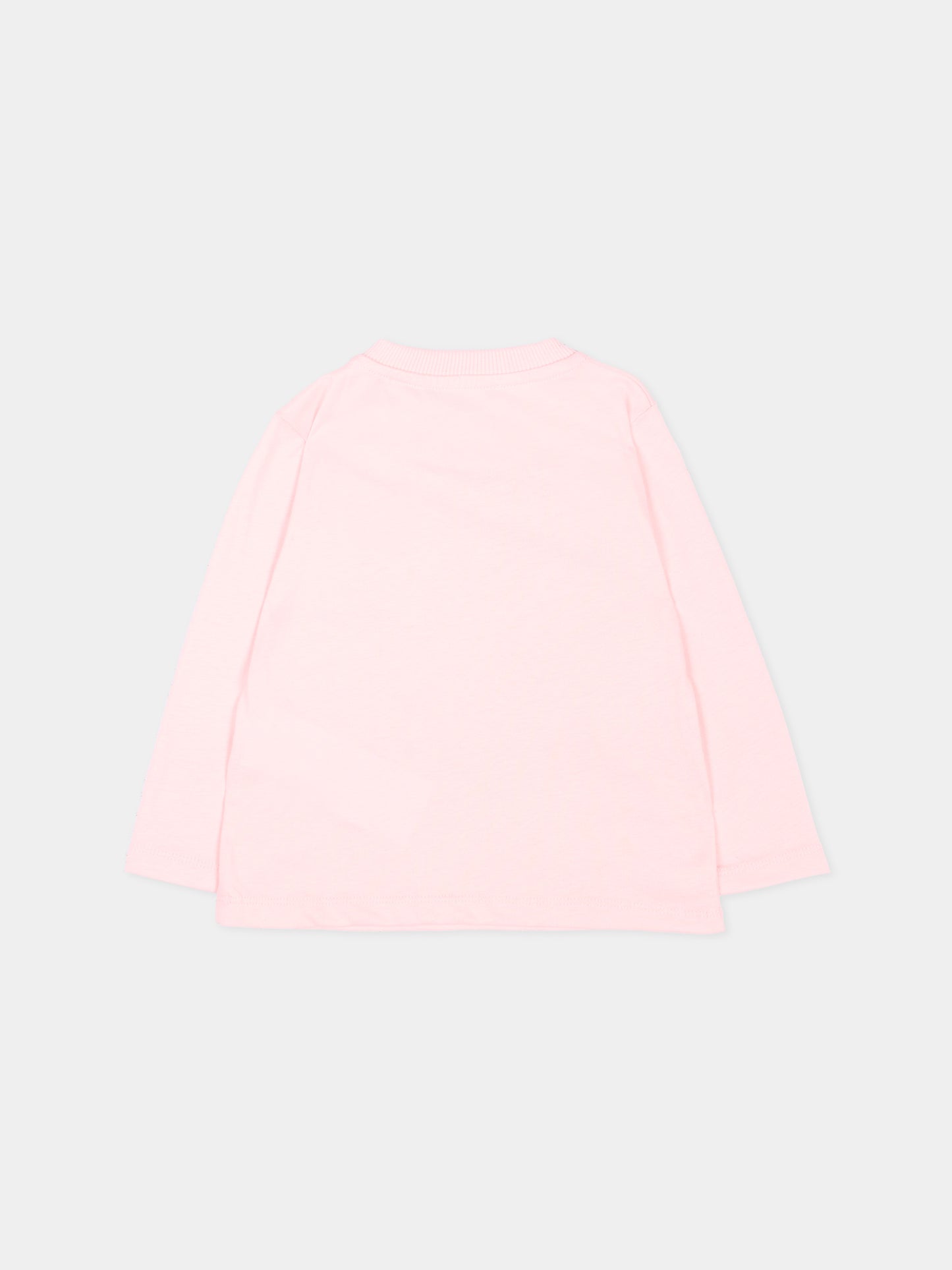 T-Shirt rosa per neonata con Teddy Bear,Moschino Kids,MOO014 LAA20 50209