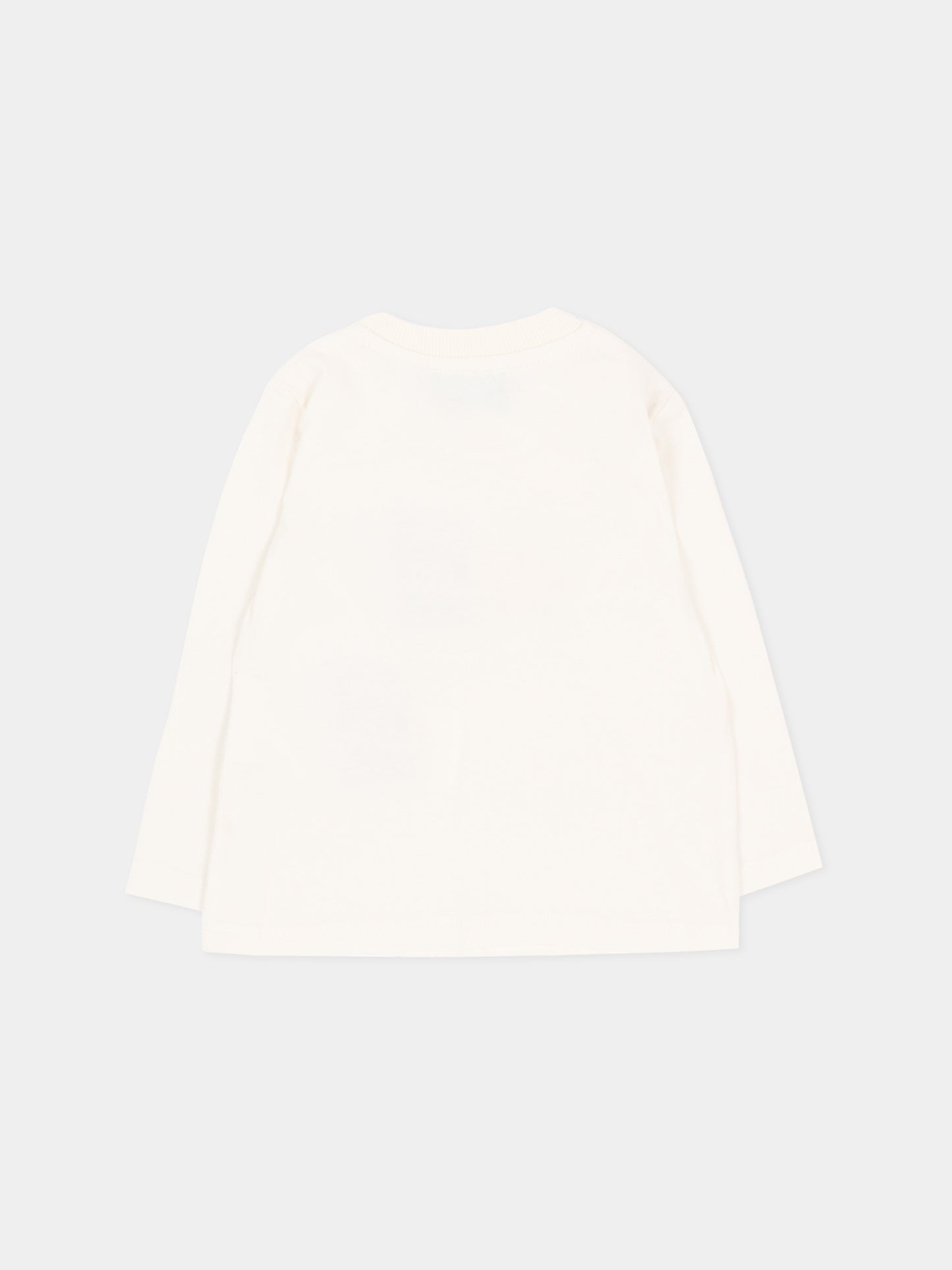 T-shirt a manica lunga bianca con teddy bear,Moschino Kids,MQO014 LAA10 10063