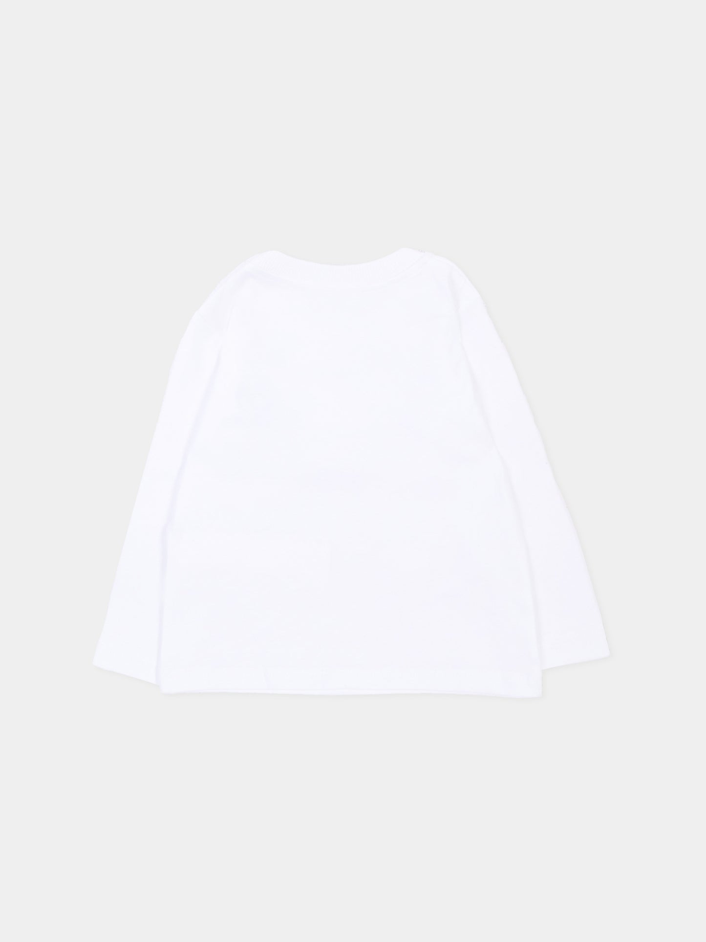T-Shirt bianca per neonati con Teddy Bear,Moschino Kids,MRO014 LAA34 10101