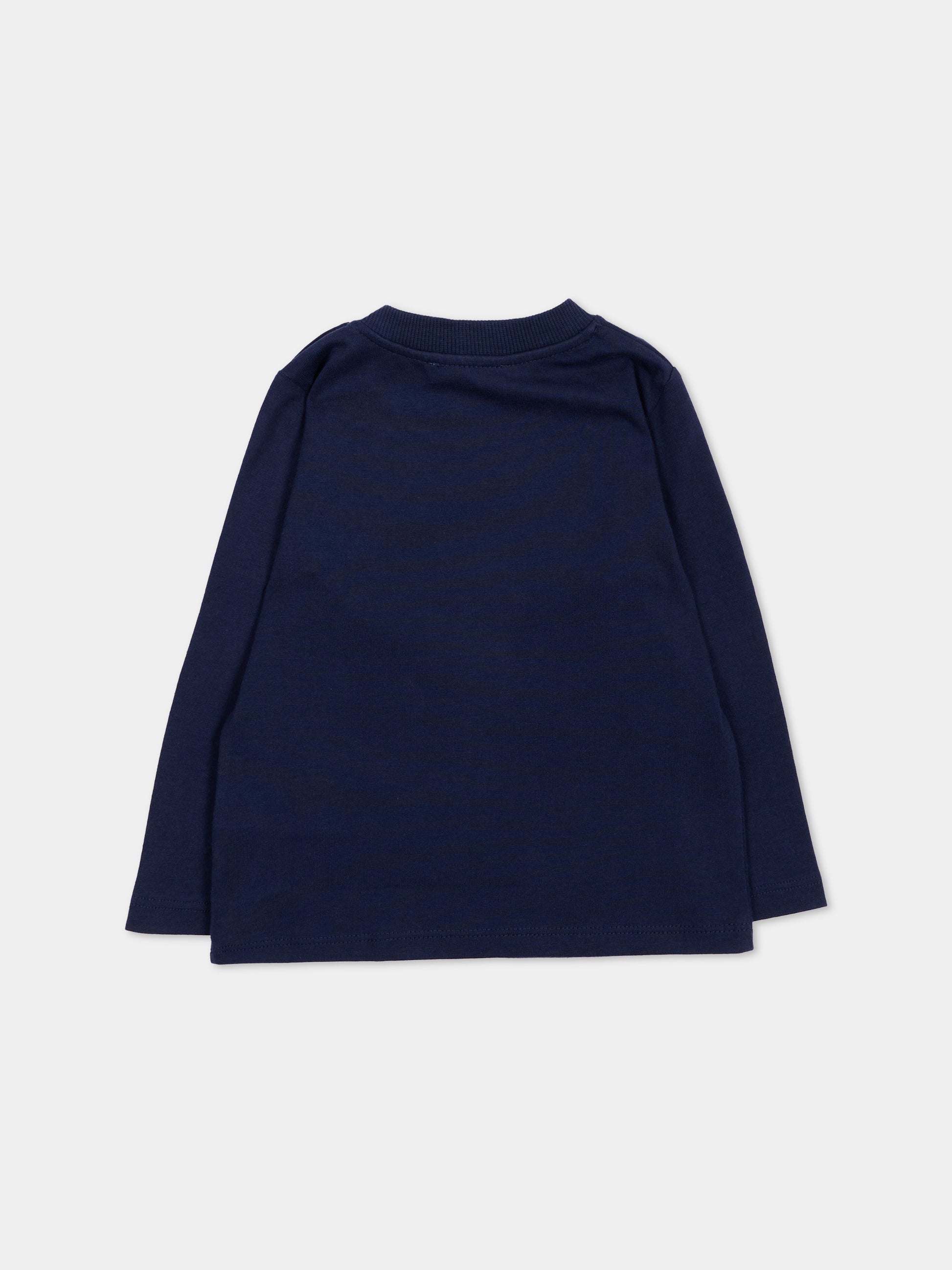T-Shirt blu per neonati con Teddy Bear,Moschino Kids,MRO014 LAA34 40016