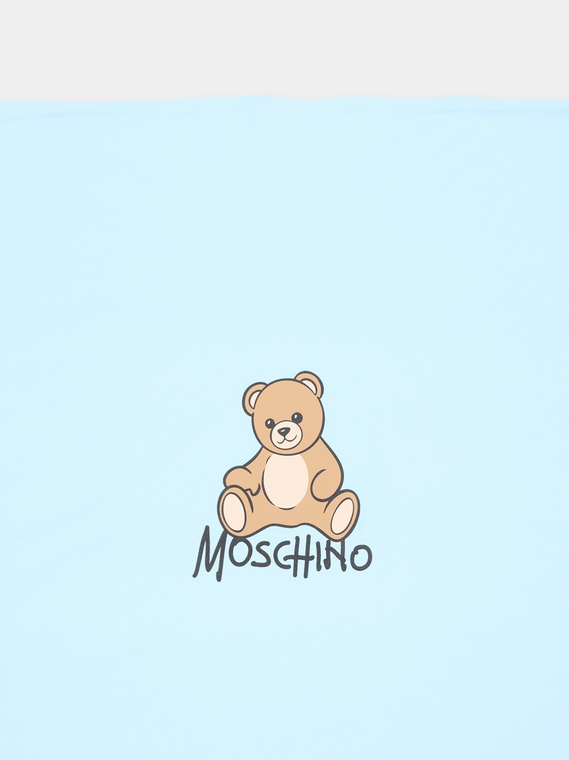 Coperta azzurra per neonato con Teddy Bear,Moschino Kids,MTB00F LCA40 40304