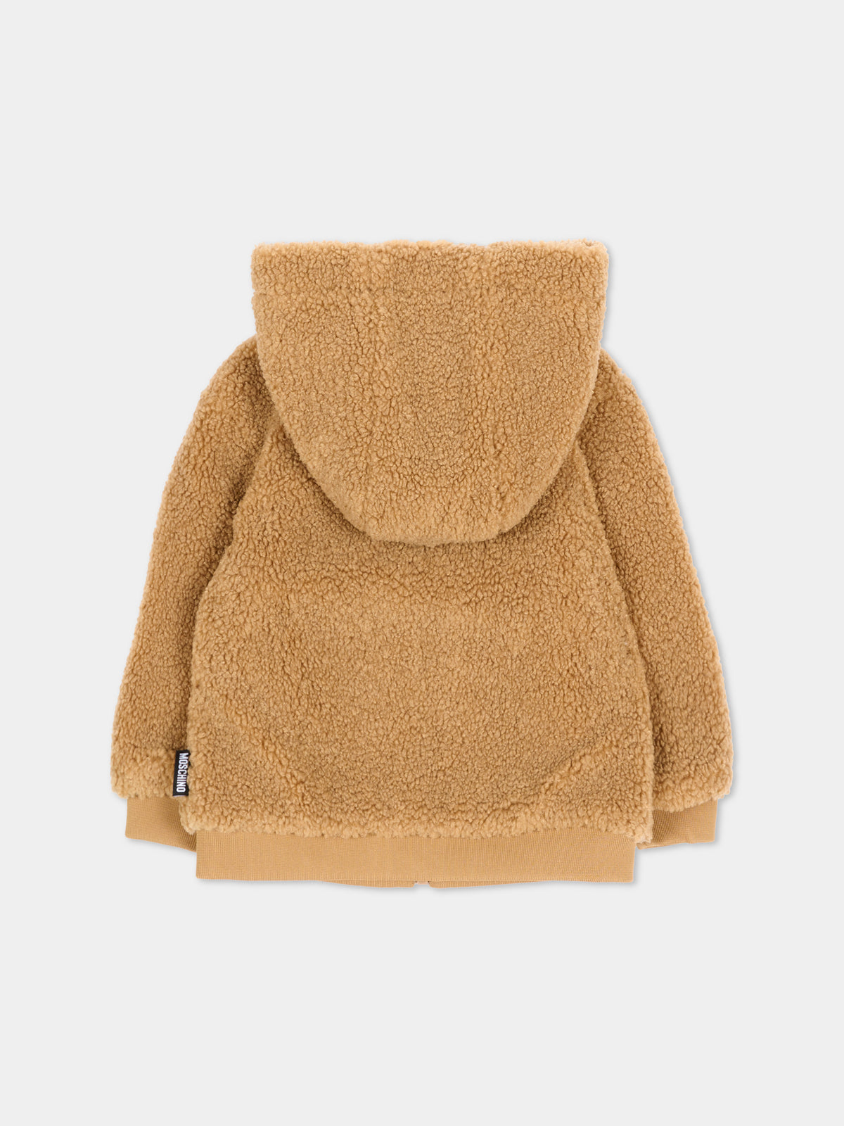 Ecopelliccia beige per neonati con Teddy Bear,Moschino Kids,MUA00B LIA00 20351