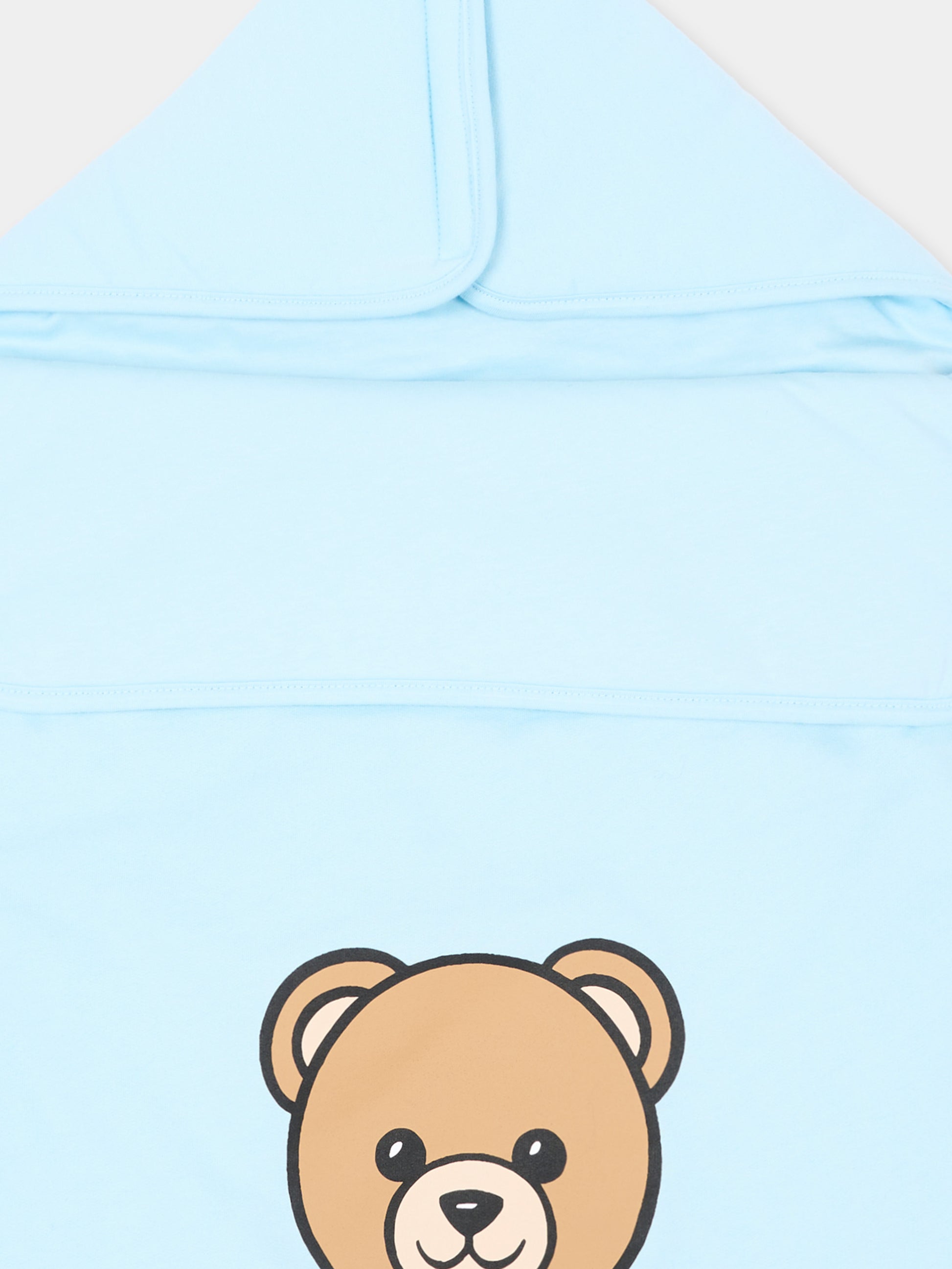 Sacco nanna azzurro per neonato con Teddy Bear,Moschino Kids,MUE00W LCA40 40304