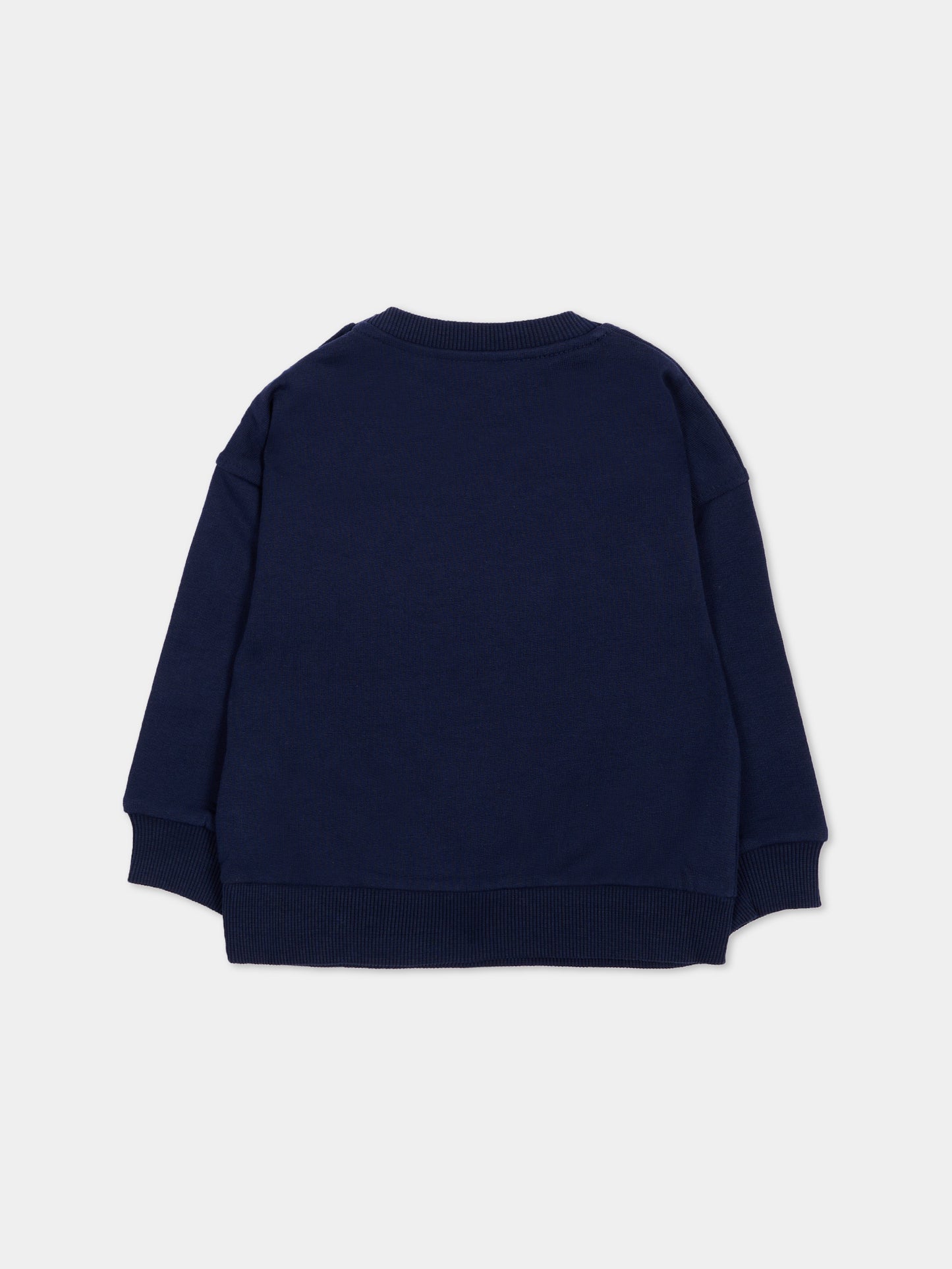 Felpa blu per neonati con Teddy Bear,Moschino Kids,MUF06H LCA83 40016