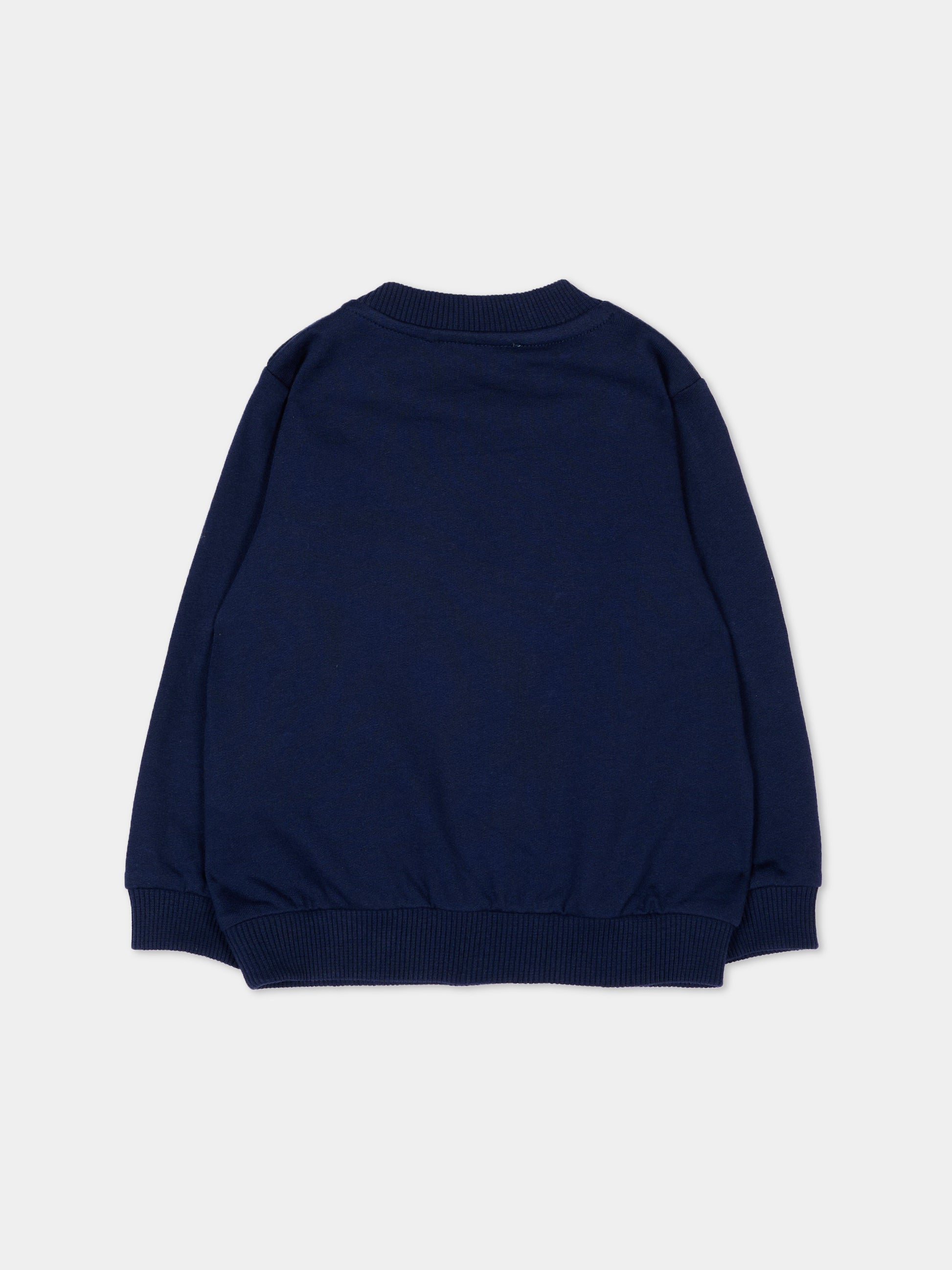 Felpa blu per neonati con Teddy Bear,Moschino Kids,MUF06I LCA40 40016