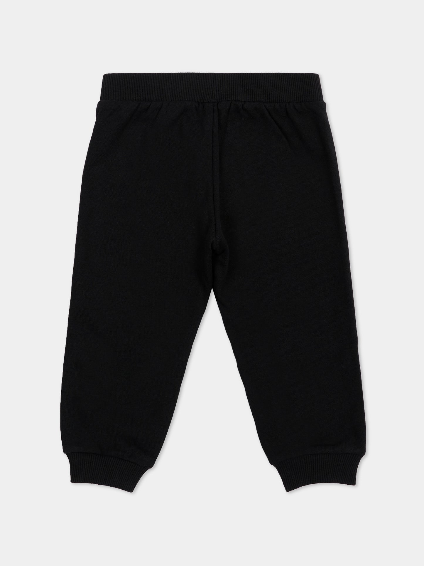 Pantalone nero per neonati con Teddy Bear,Moschino Kids,MUP062 LCA83 60100