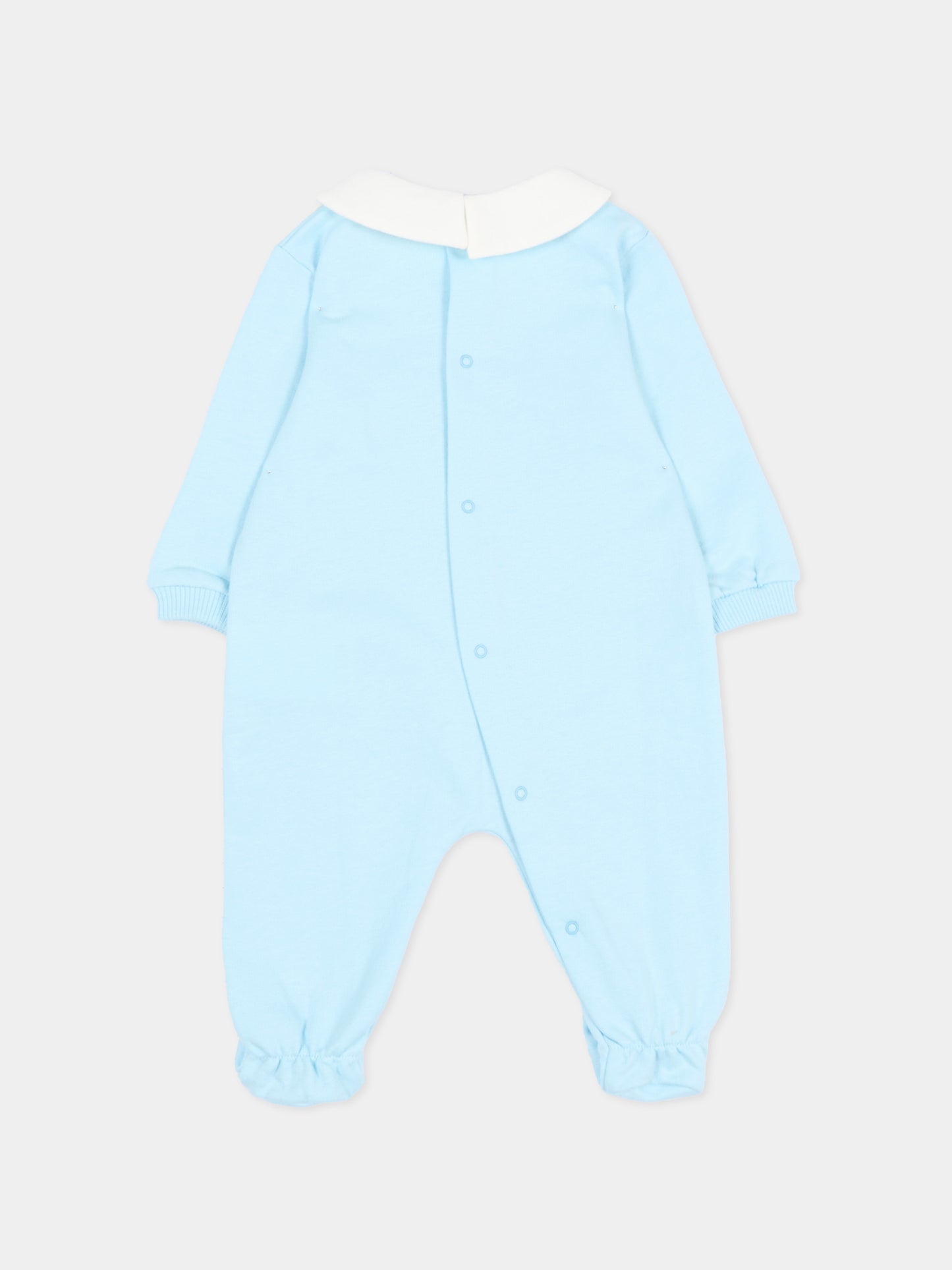 Tutina azzurra per neonato con Teddy Bear,Moschino Kids,MUT04Z LCA40 40304