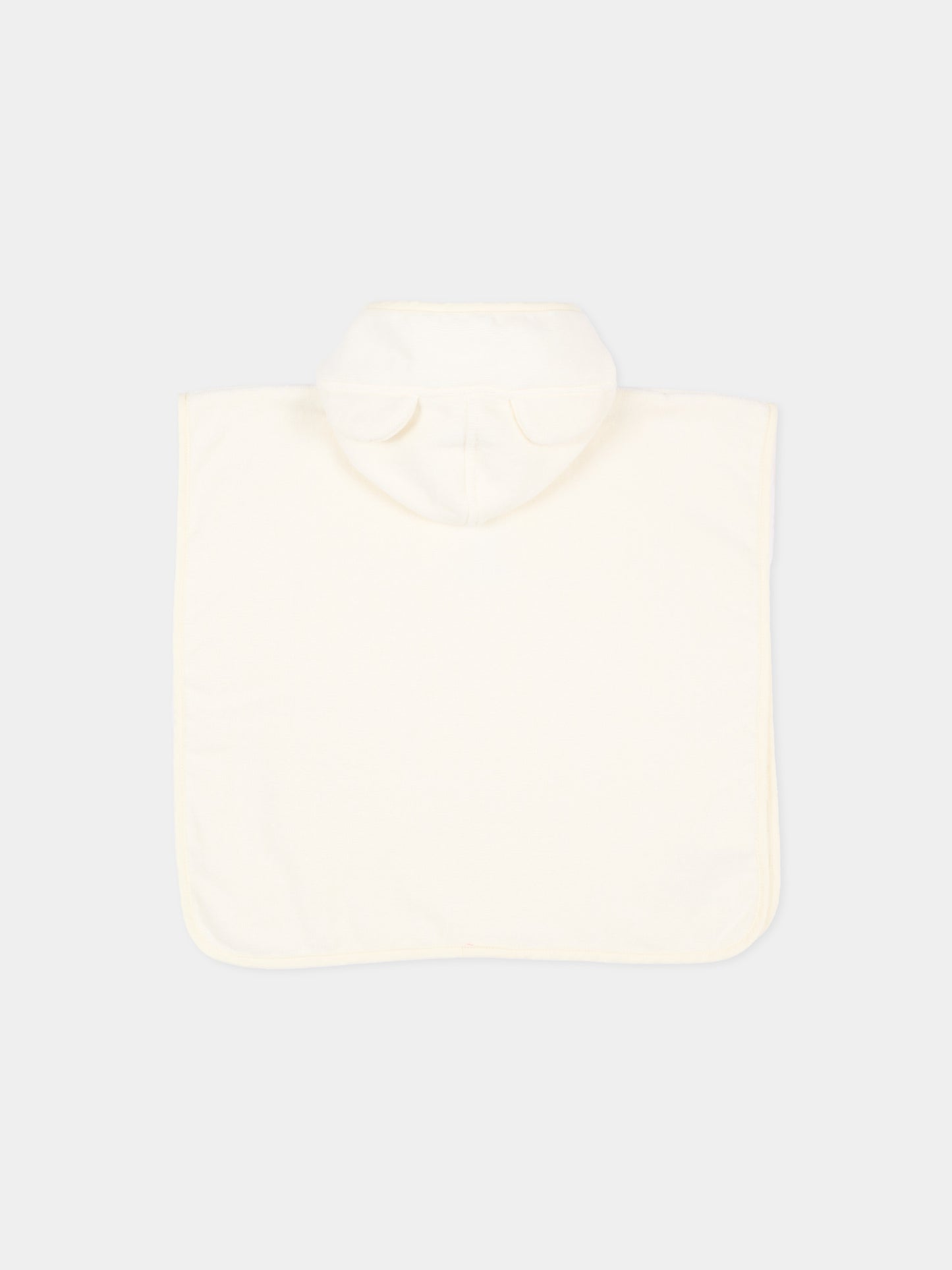 Accappatoio avorio per neonati con Teddy Bear,Moschino Kids,MUX05X LGA24 10063
