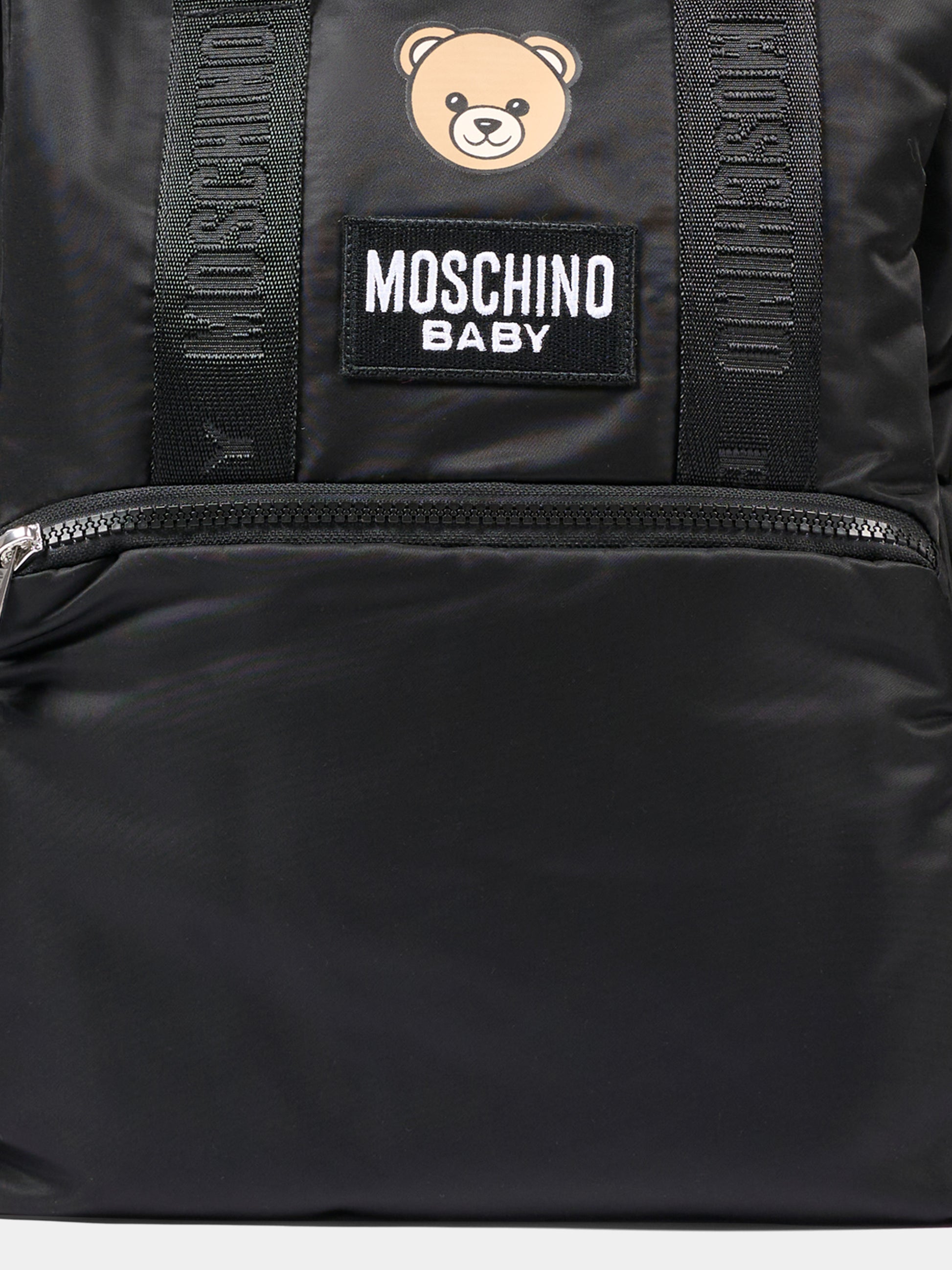 Borsa mamma nera per neonati con Teddy Bear,Moschino Kids,MUX05Z L3AC5 60100