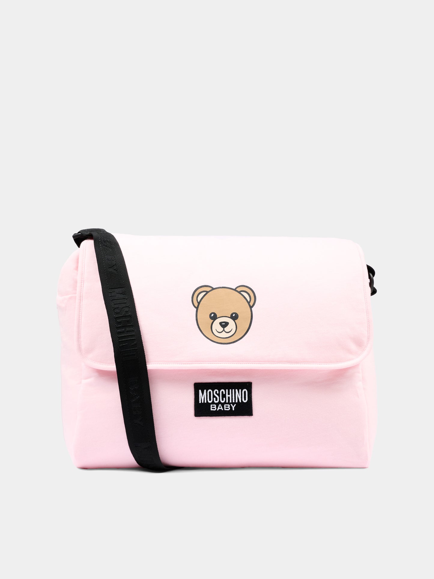Borsa mamma rosa per neonata con Teddy Bear,Moschino Kids,MUX067 LCA40 50209