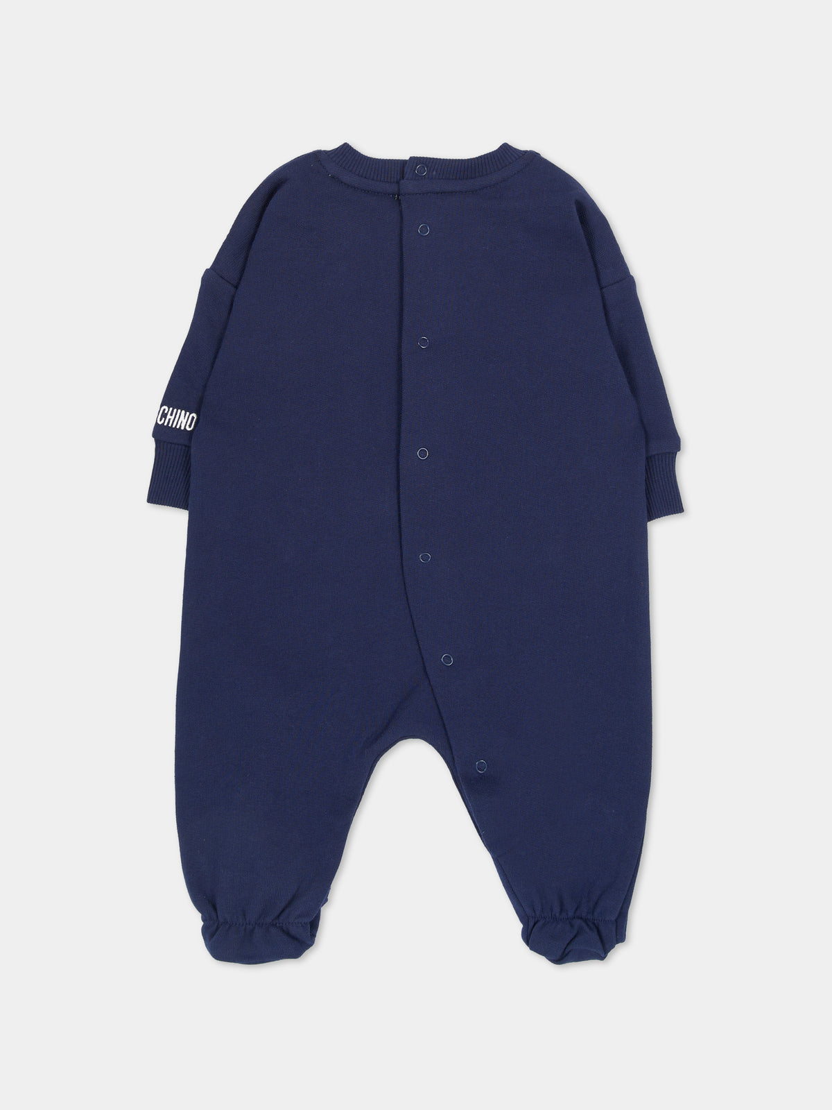 Tutina blu per neonati con Teddy Bear,Moschino Kids,MUY09H LCA93 40016