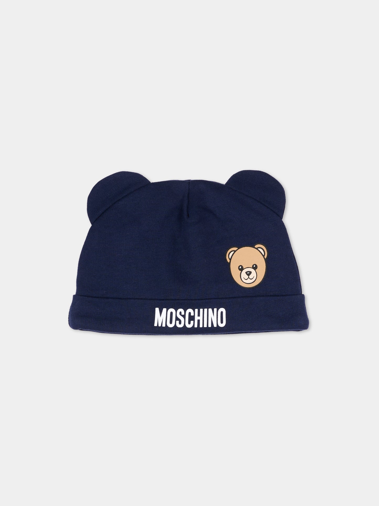 Set accessori blu  per neonati con Teddy Bear,Moschino Kids,MUY09N LCA40 40016