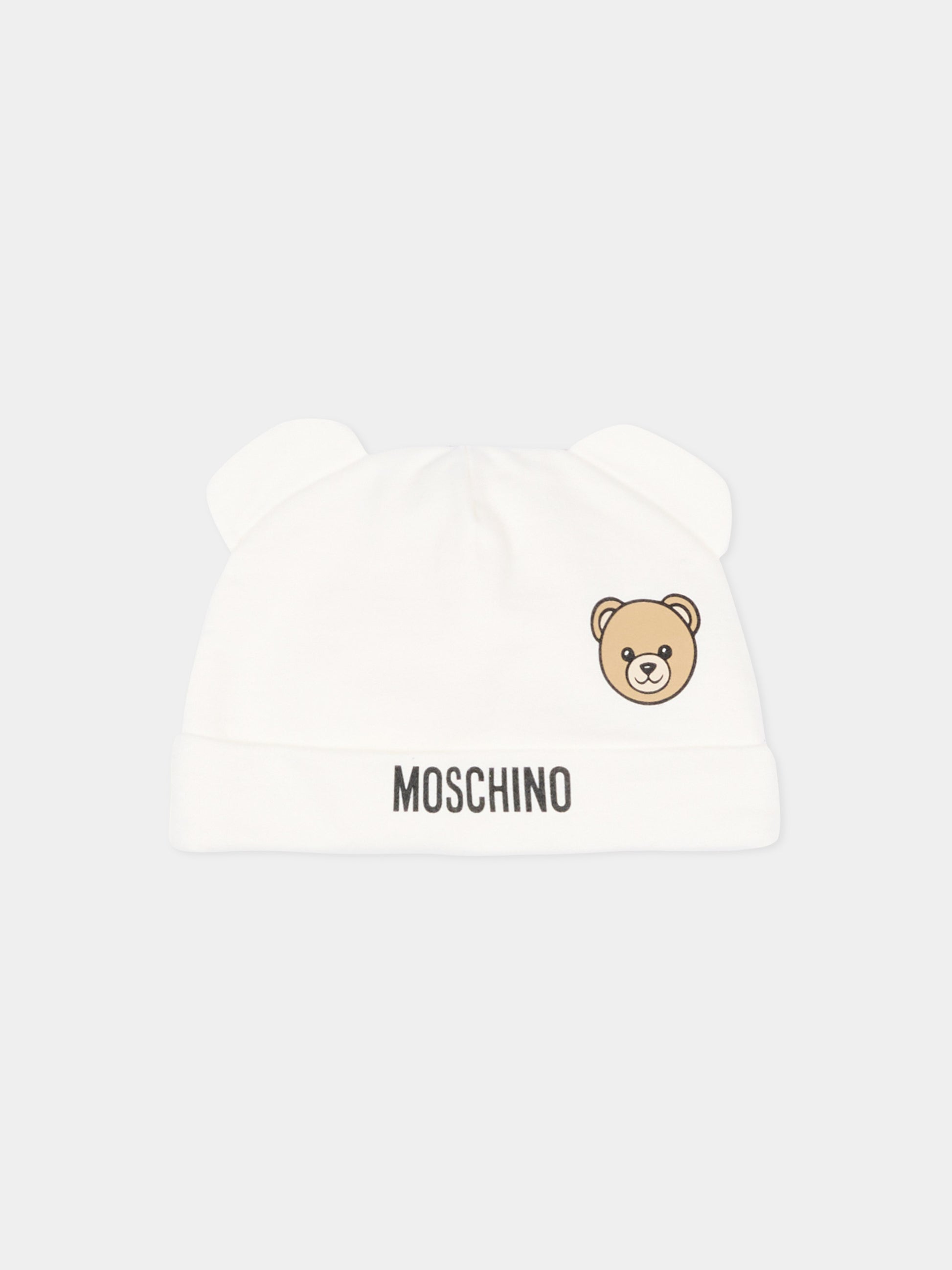 Set tutina avorio per neonati con Teddy Bear,Moschino Kids,MUY09P LCA40 10063
